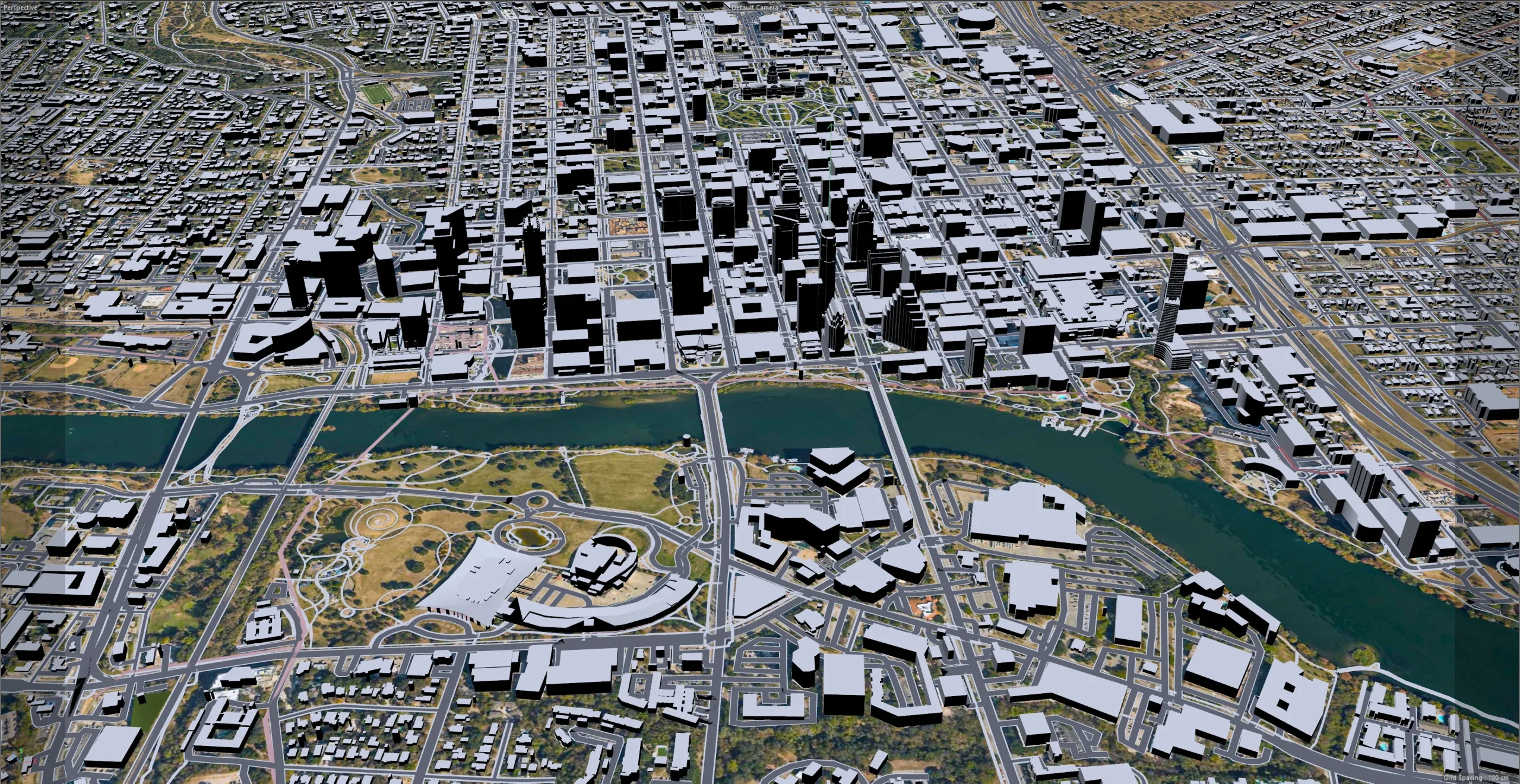 Austin downtown city texas 3d model