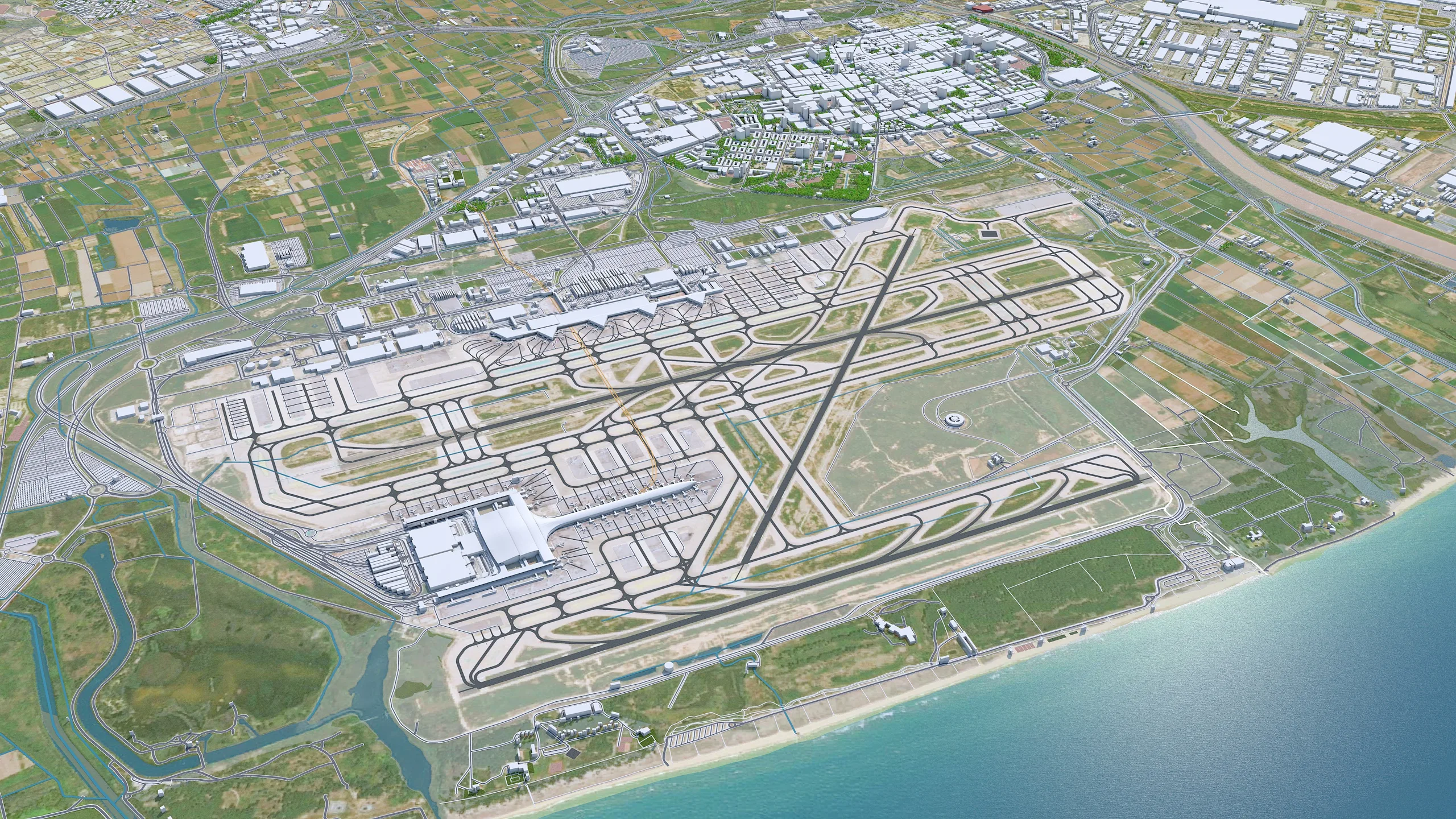 Barcelona City Spain 3D Model 50km
