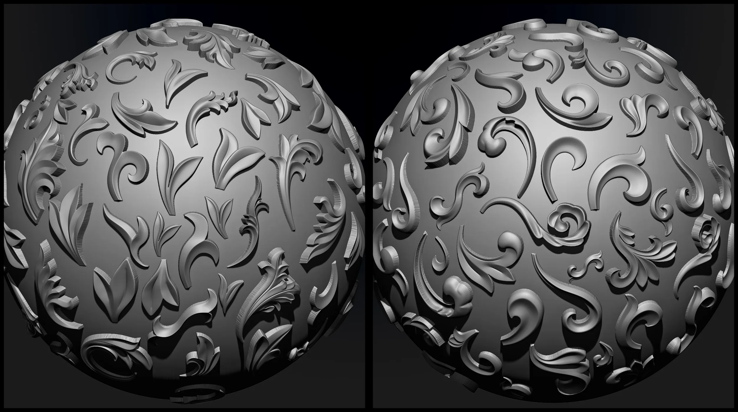 160 Ornament Brushes, Alphas and 3D Models Vol 03