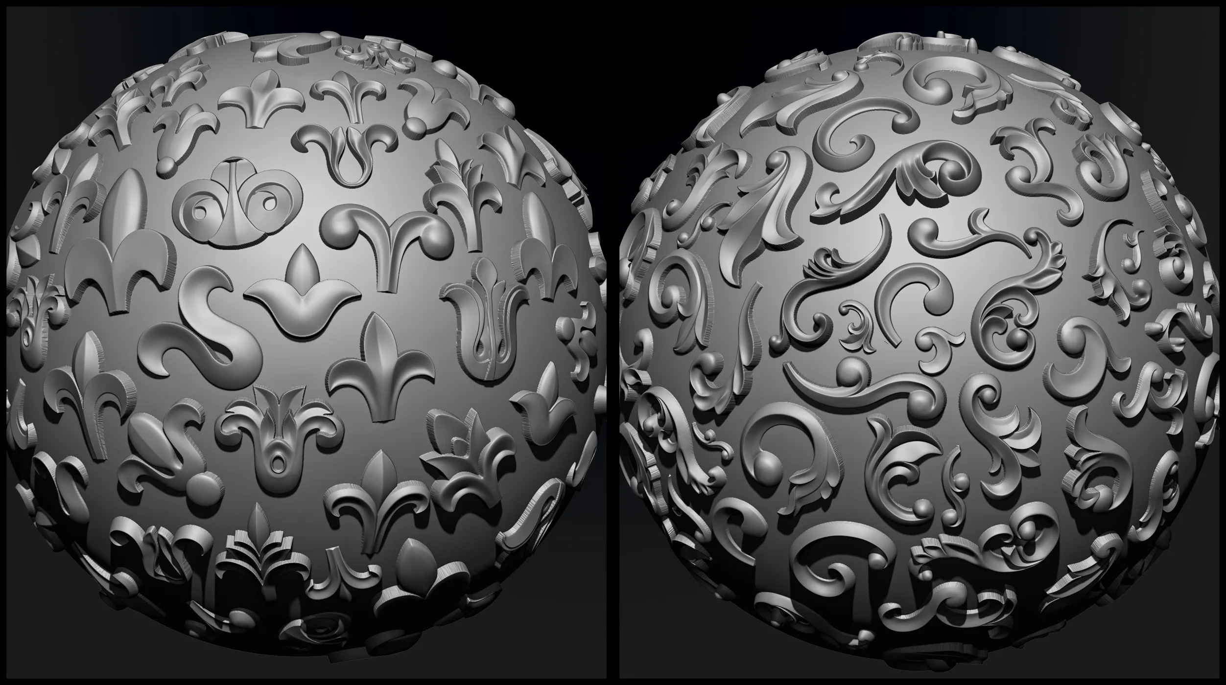 160 Ornament Brushes, Alphas and 3D Models Vol 03