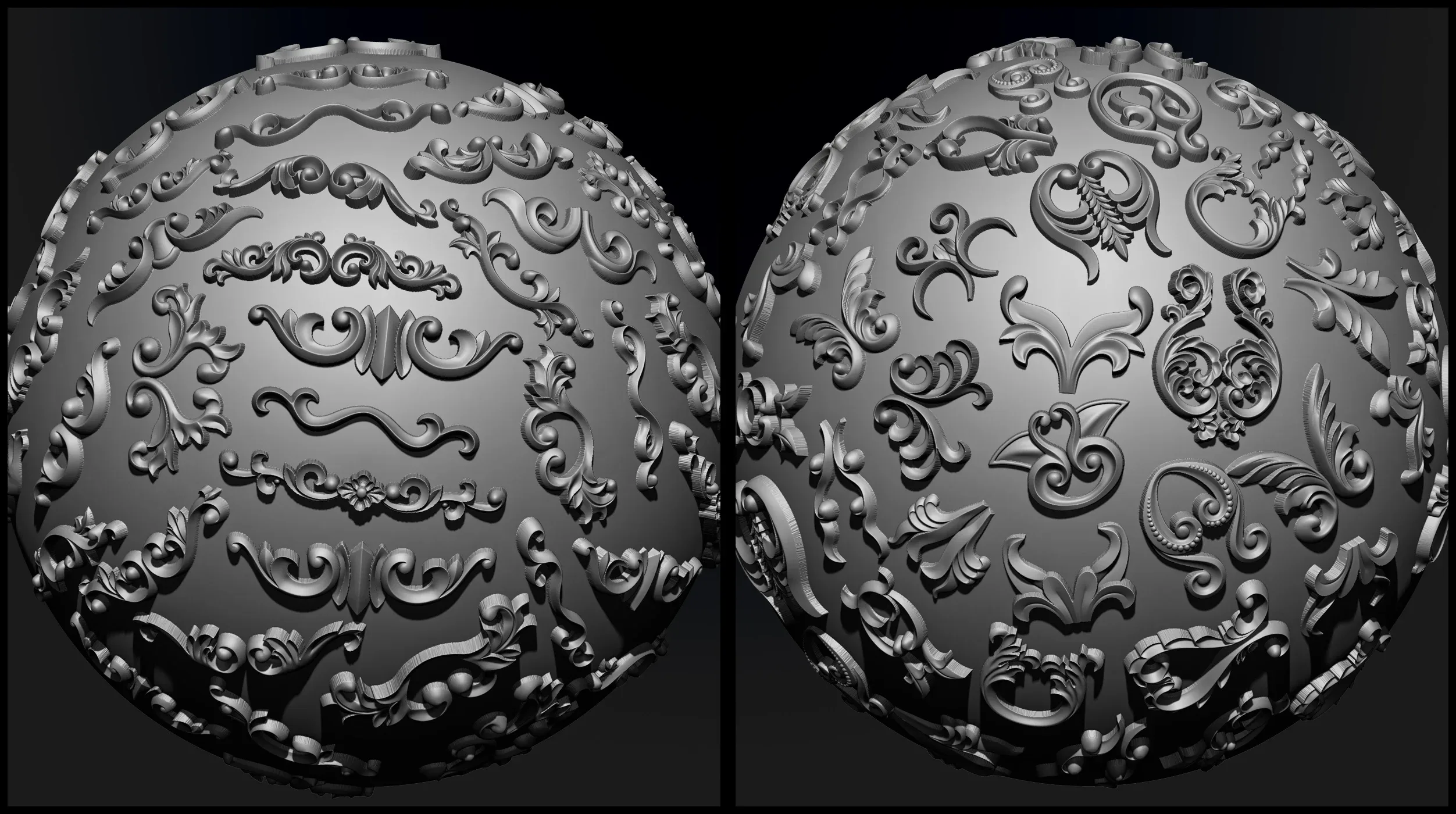 160 Ornament Brushes, Alphas and 3D Models Vol 03