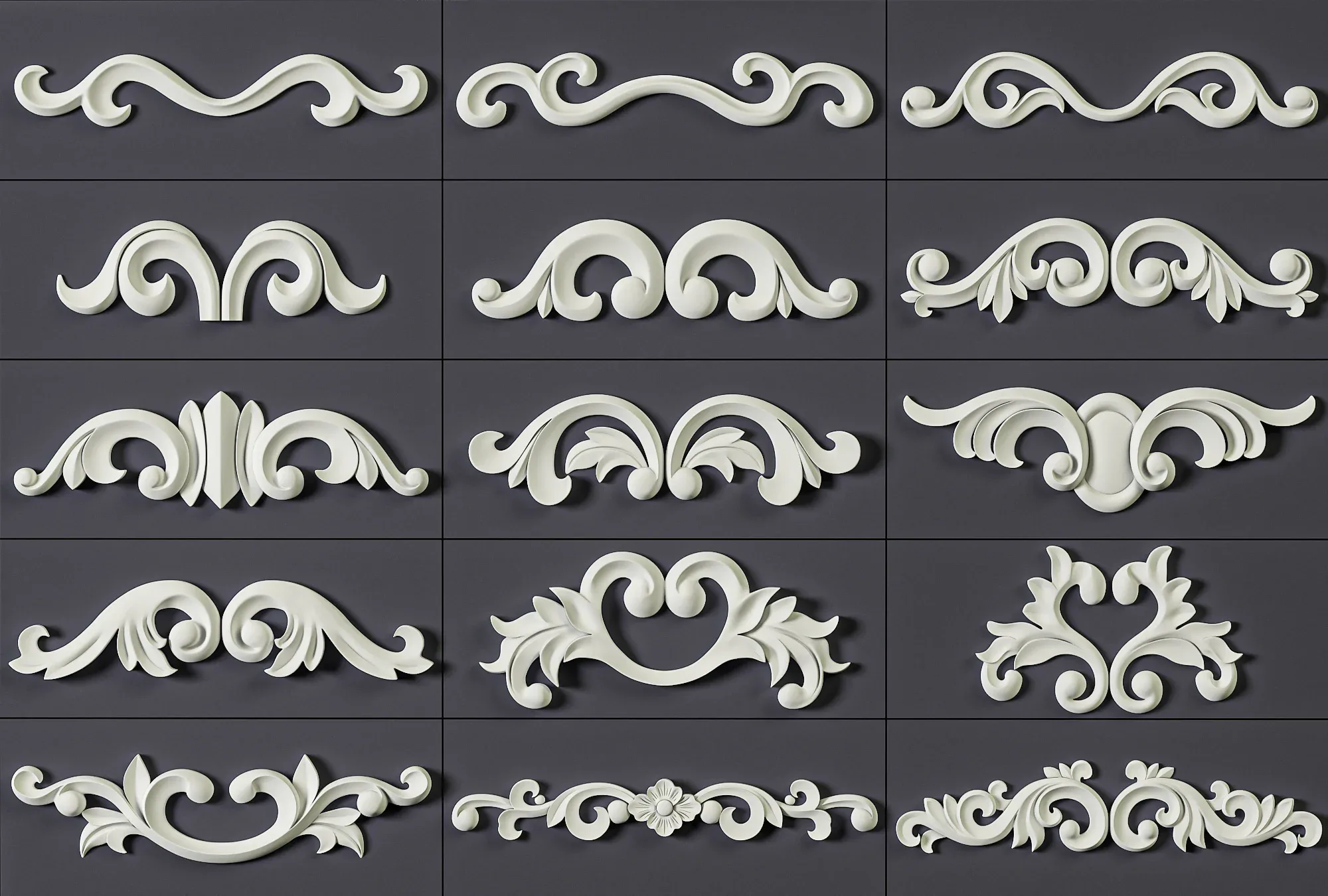 160 Ornament Brushes, Alphas and 3D Models Vol 03