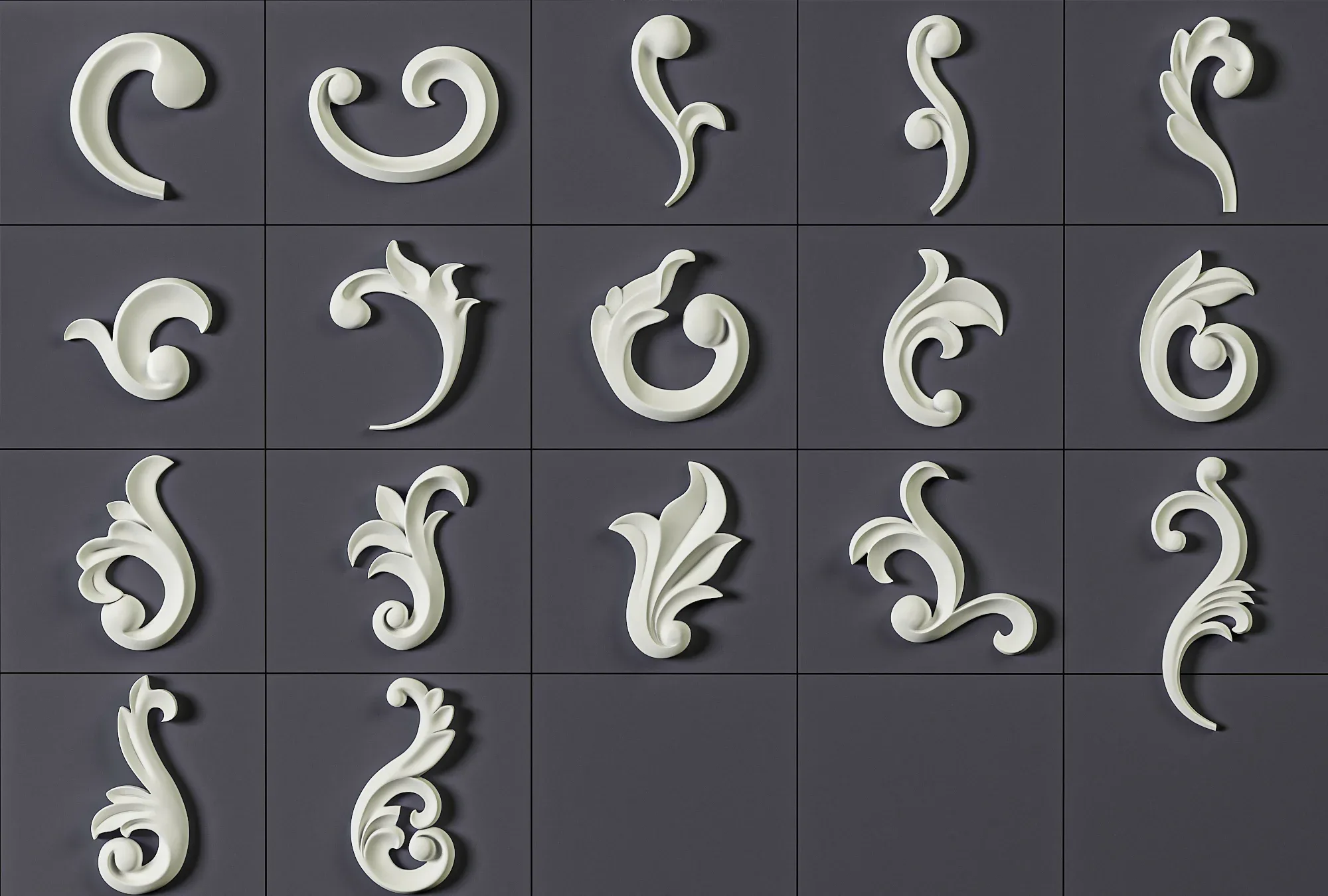 160 Ornament Brushes, Alphas and 3D Models Vol 03