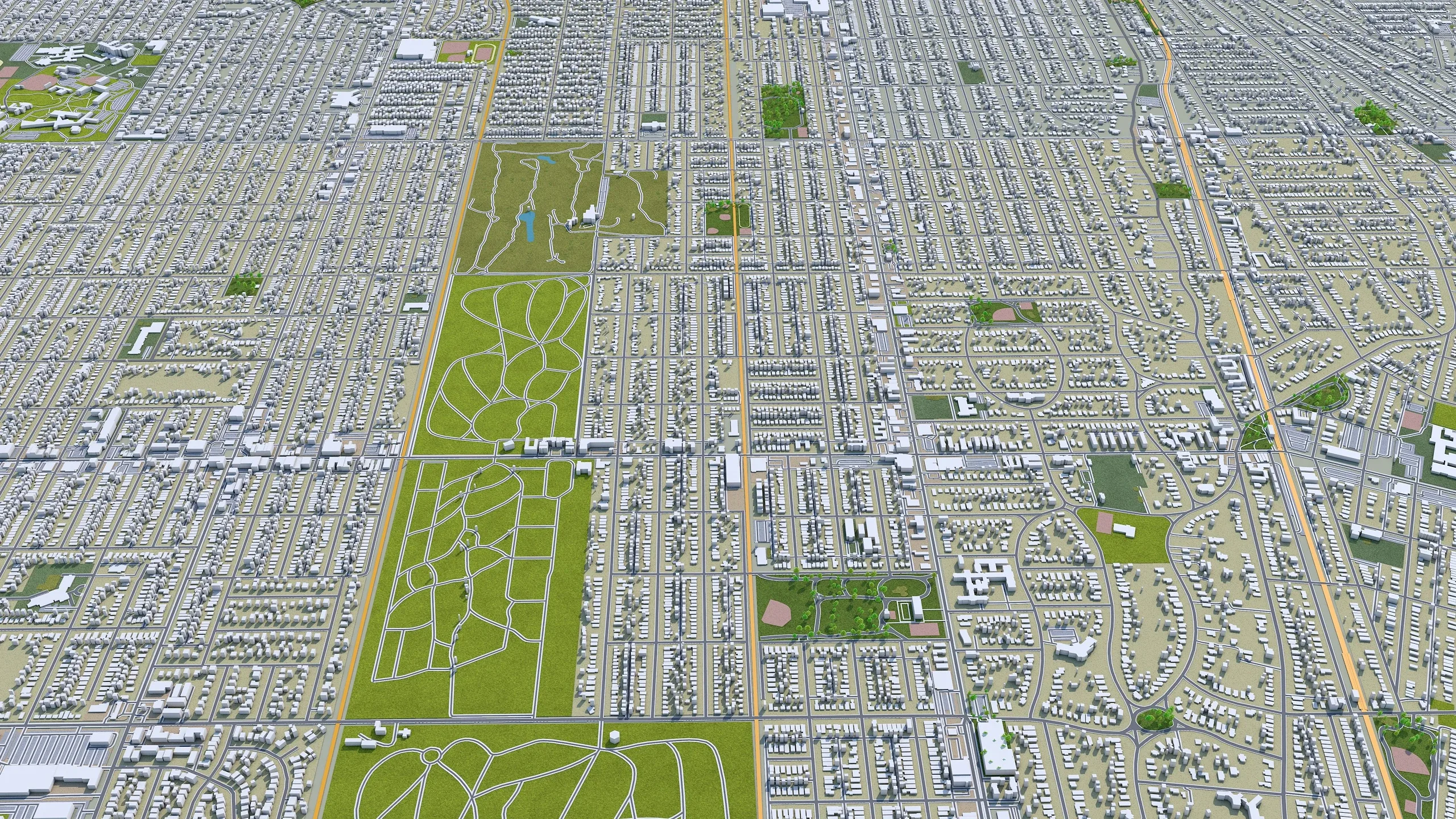 Chicago City Illinois 3D Model 70km