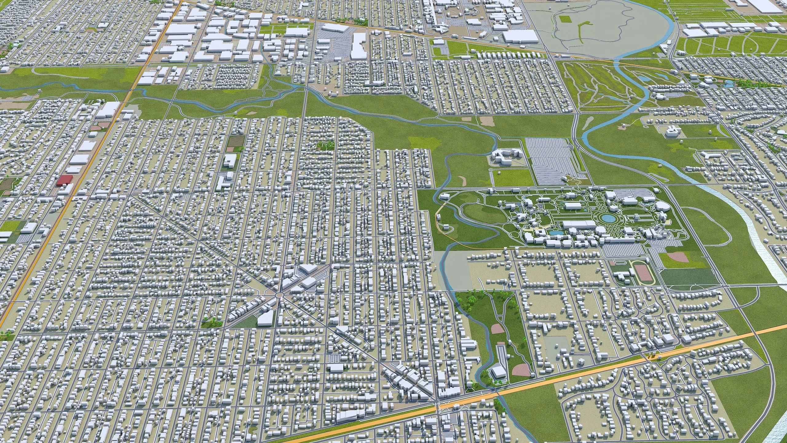 Chicago City Illinois 3D Model 70km