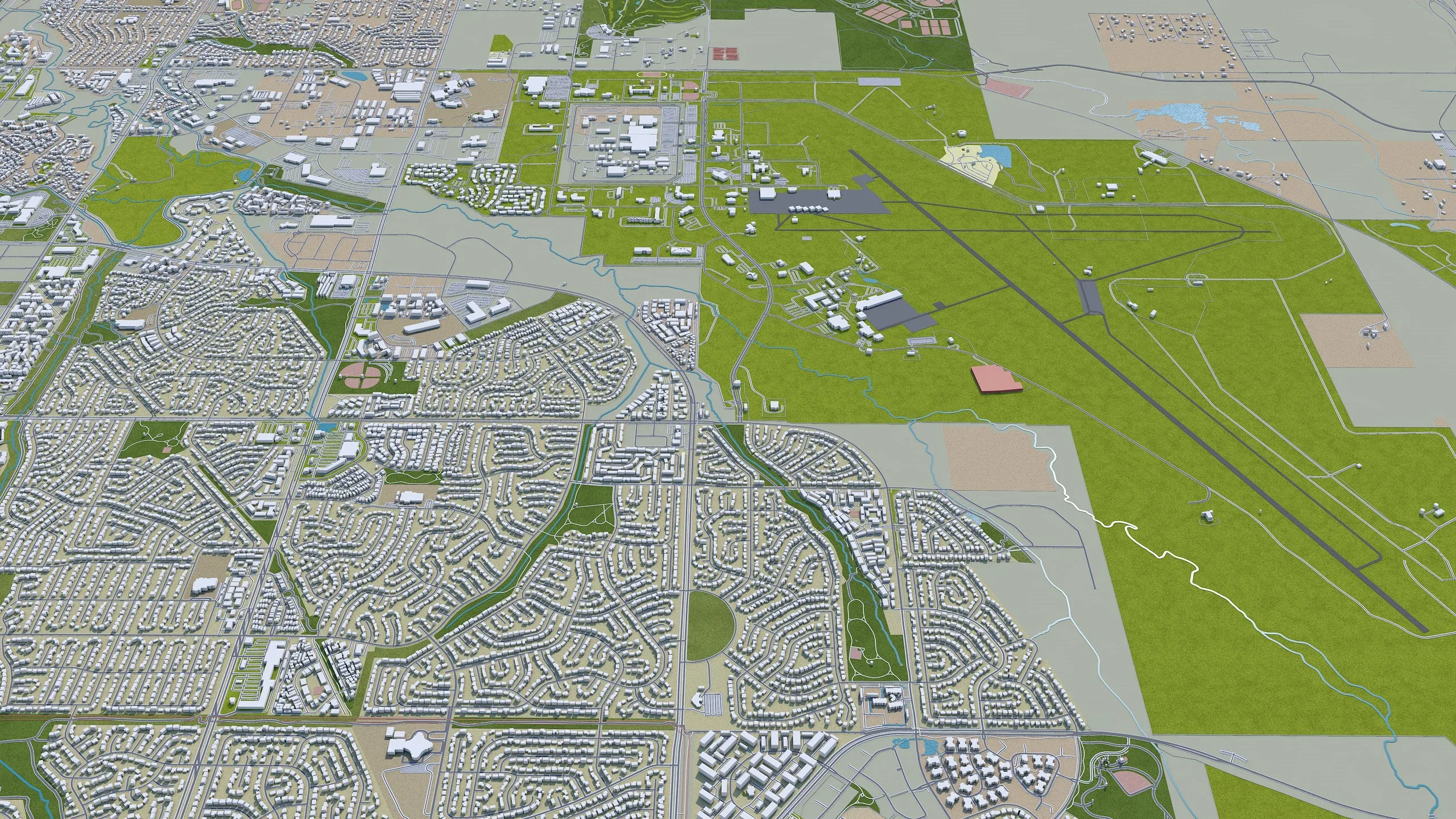 Denver City Colorado 3D Model 70km