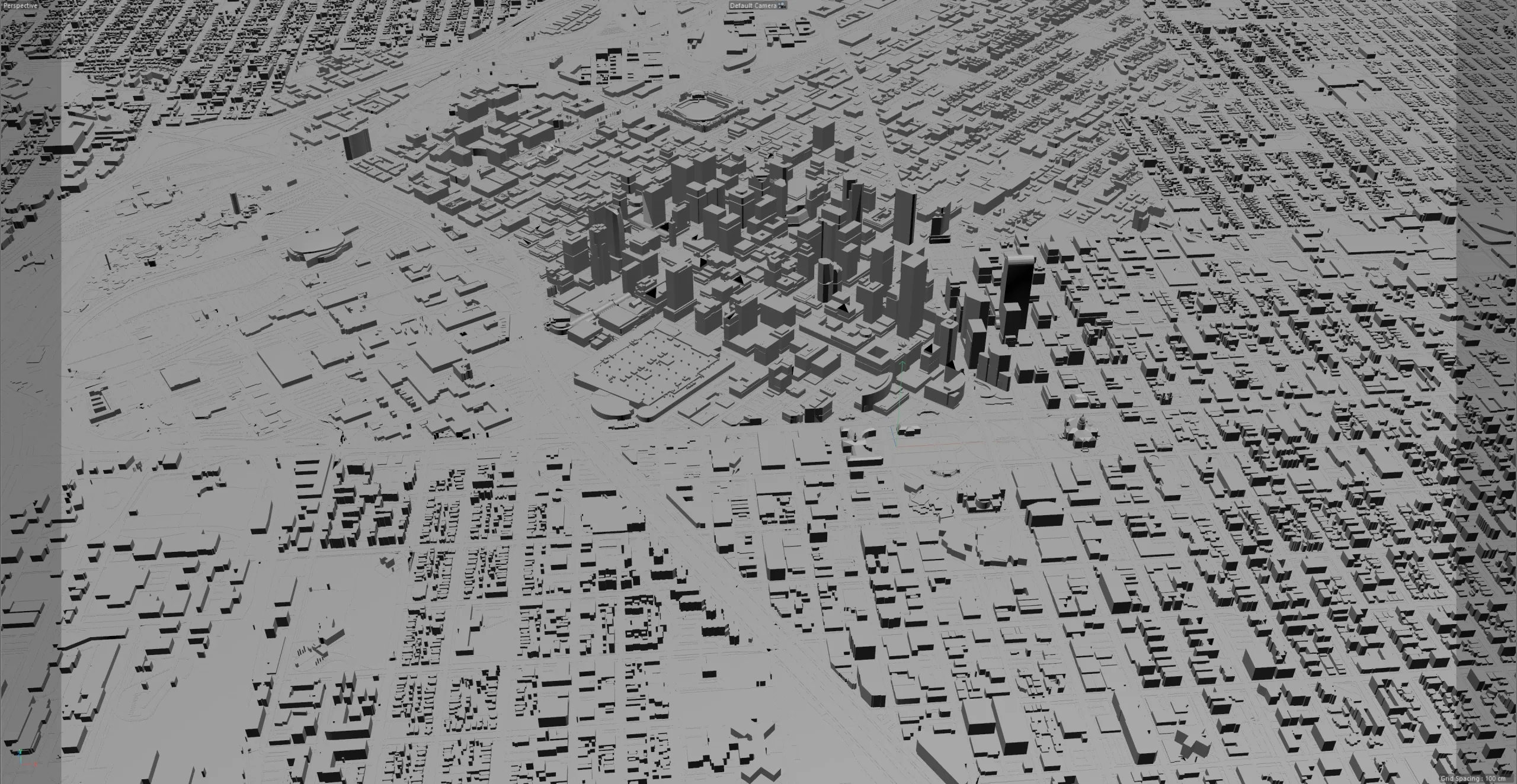 Denver City Colorado 3D Model 70km