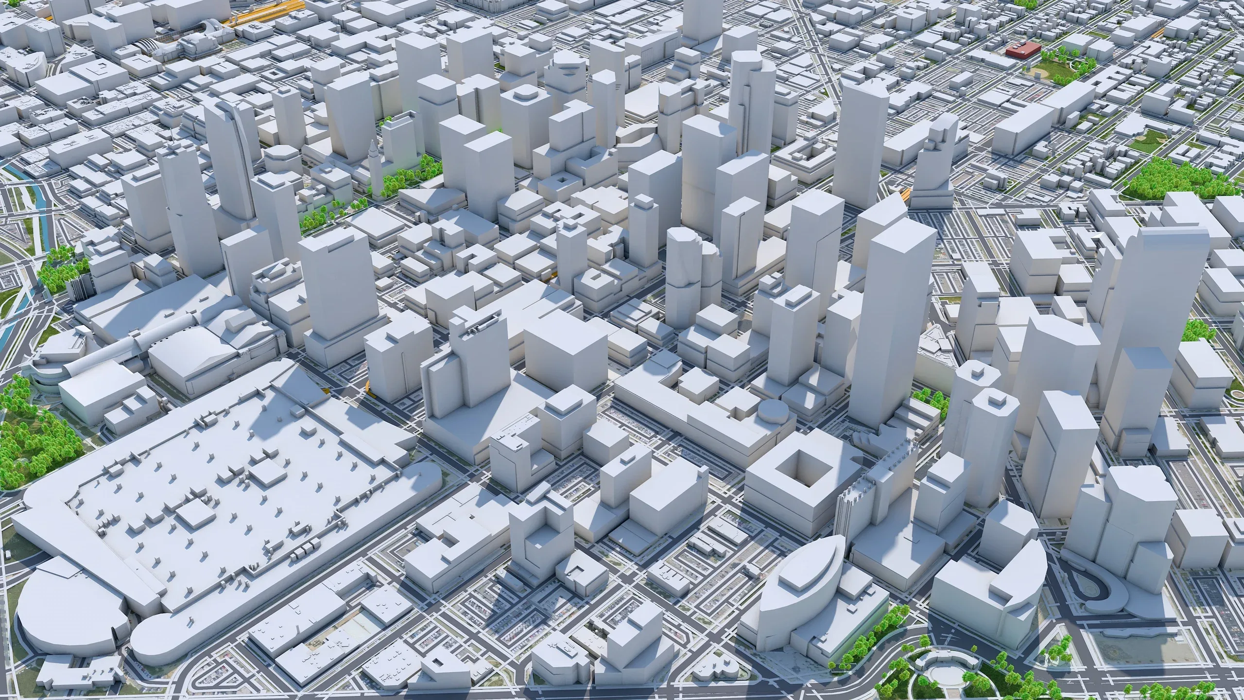 Denver Downtown City Colorado 3D Model 6km