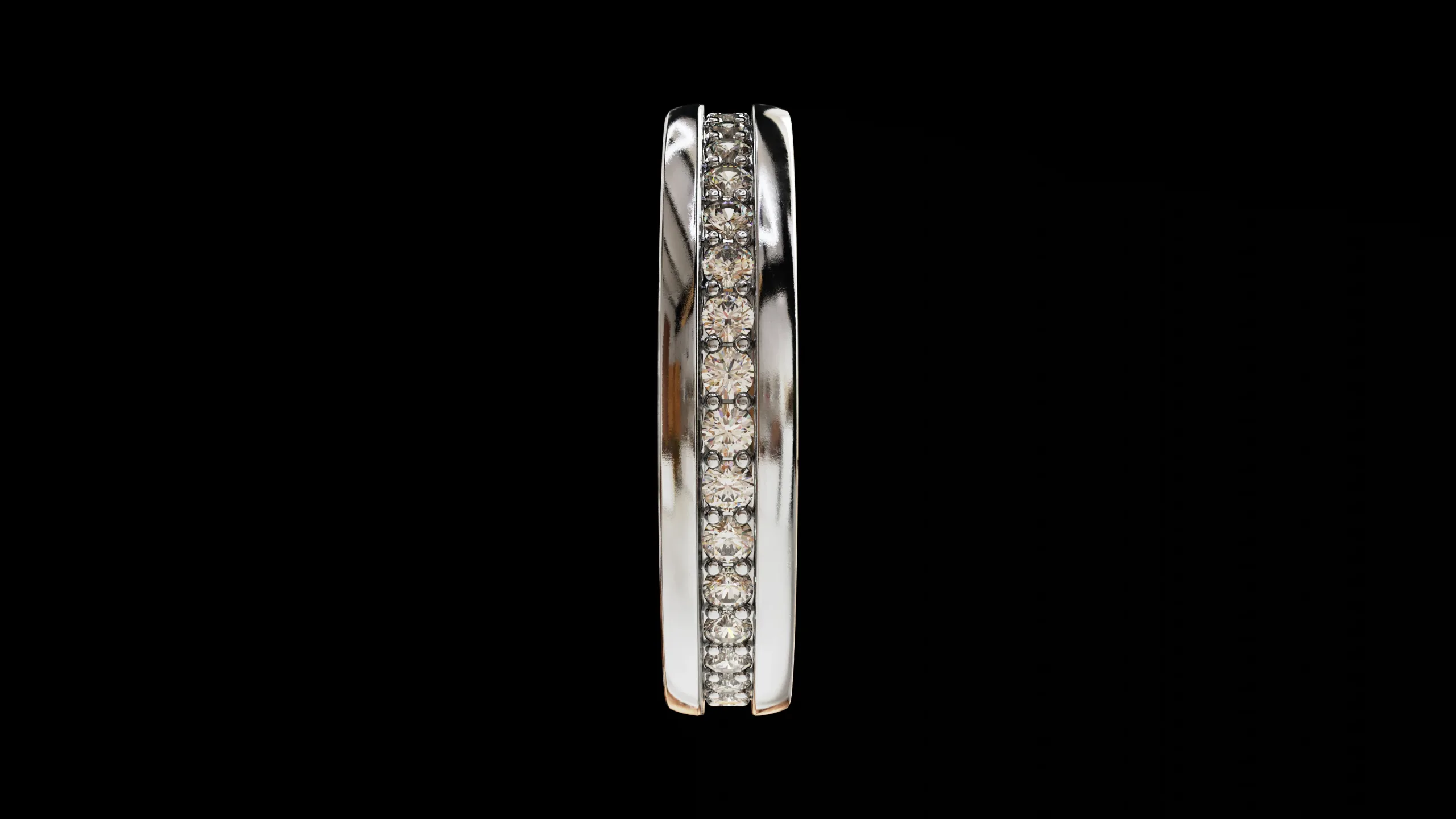 Eternity band classic ring with stone