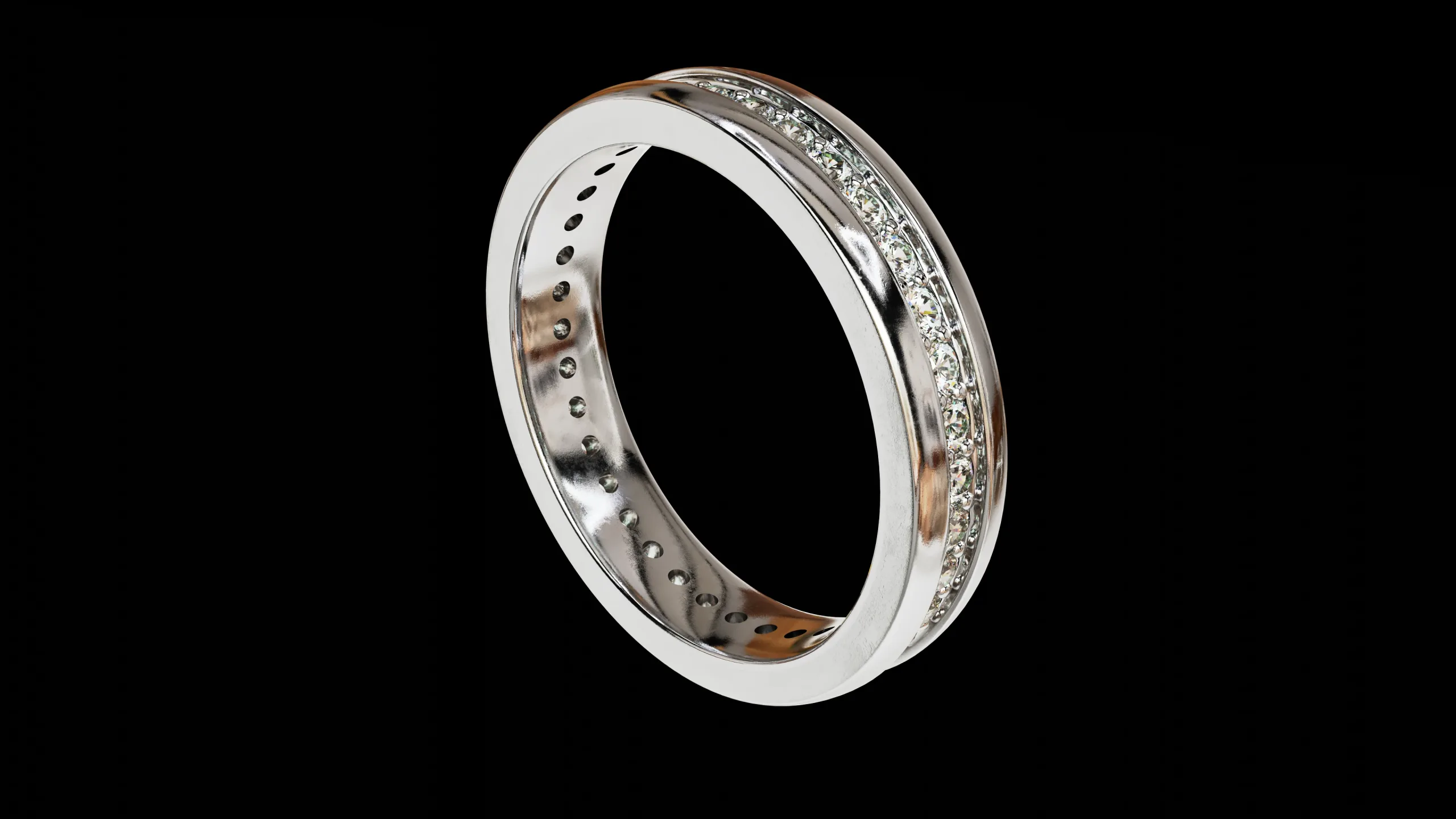 Eternity band classic ring with stone
