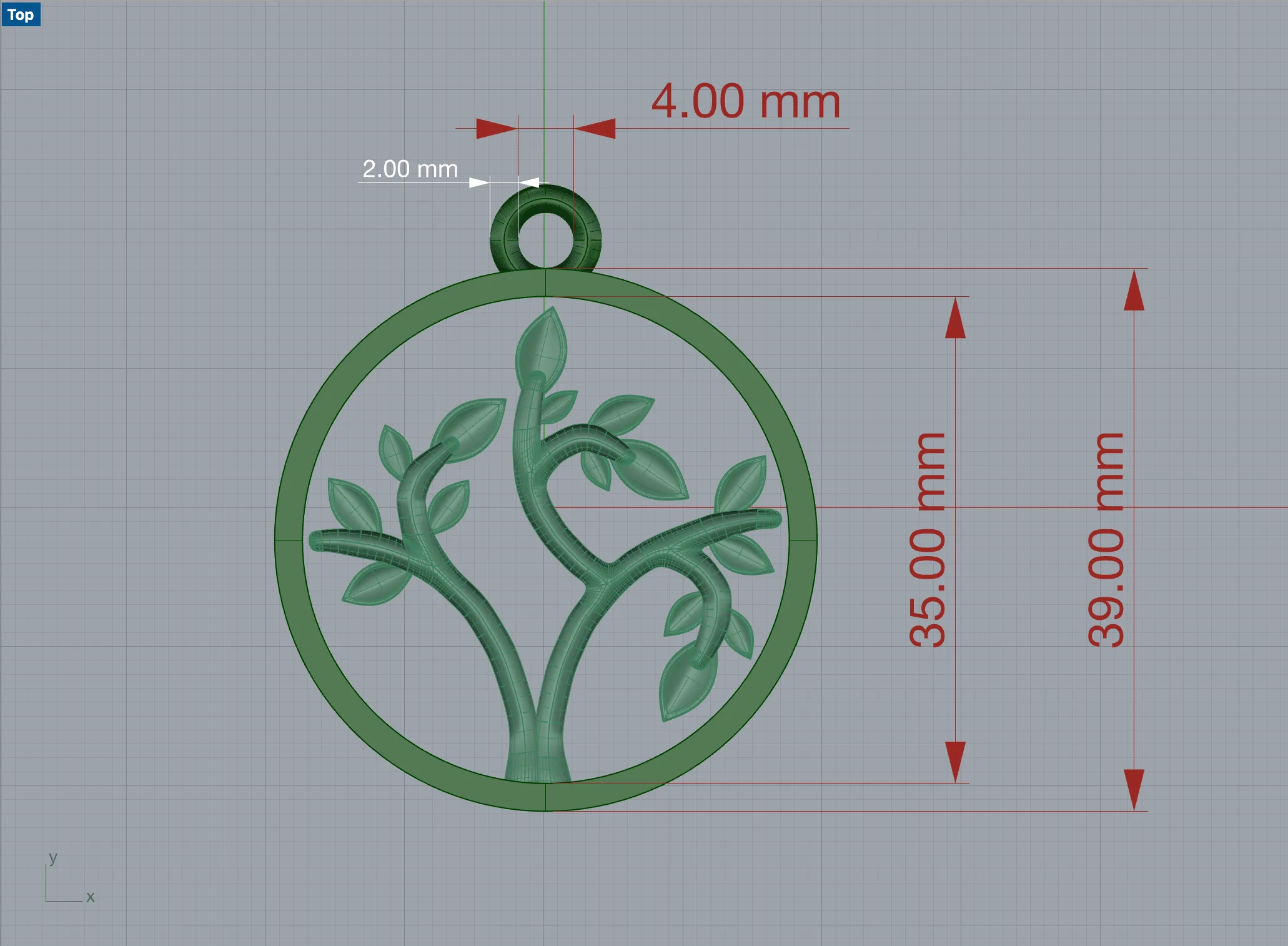 Tree of Life round classic pendant