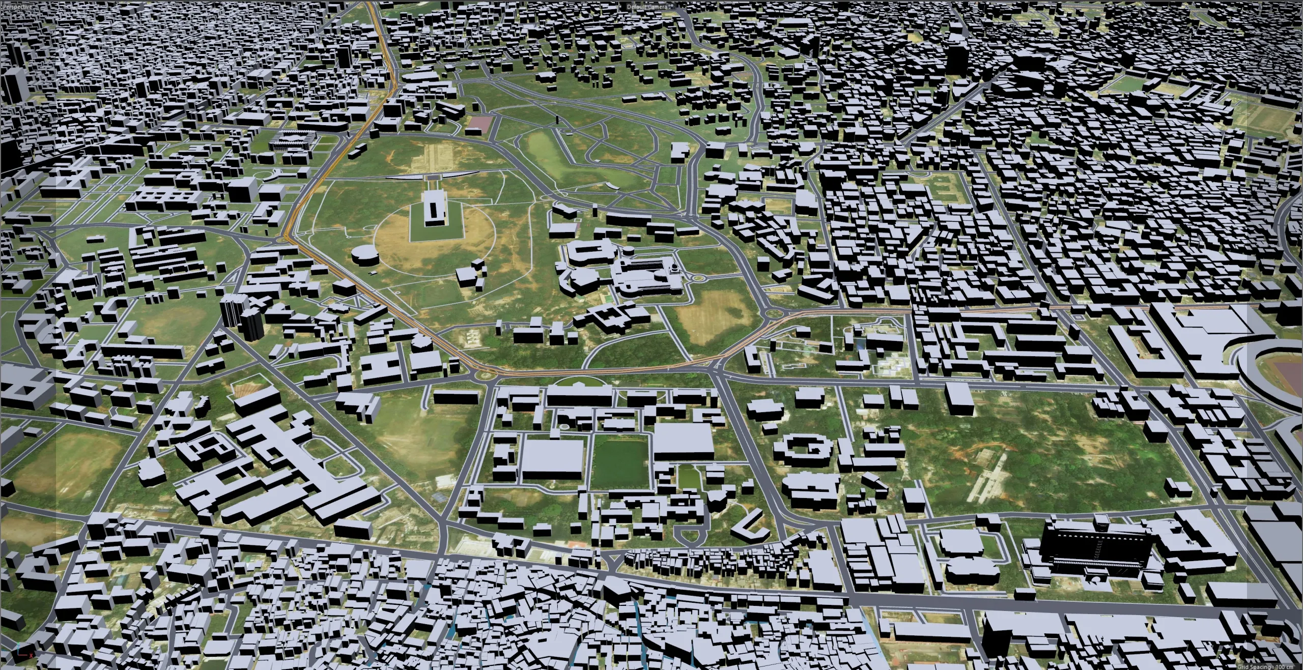 Dhaka City Bangladesh 3D Model 40km
