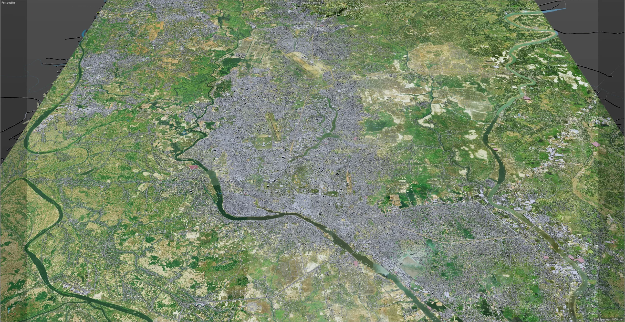 Dhaka City Bangladesh 3D Model 40km