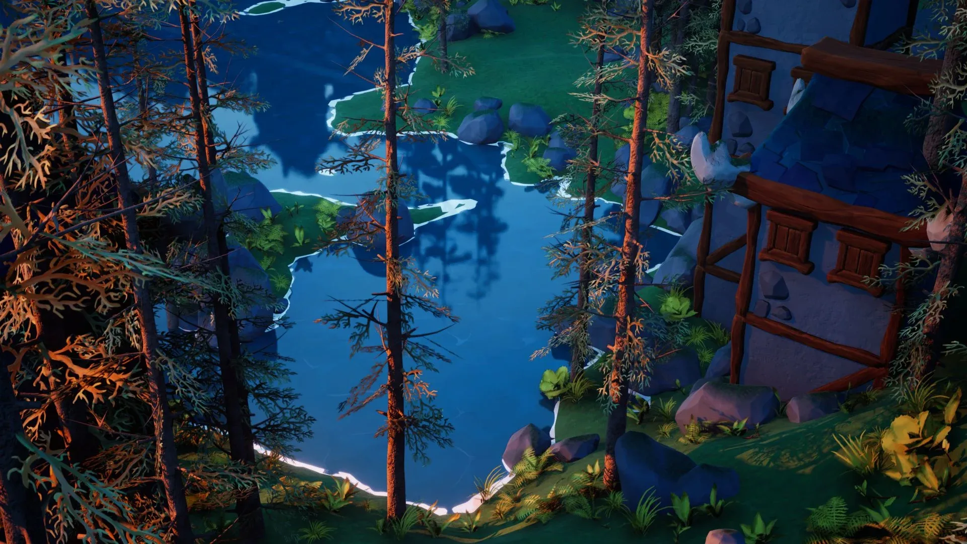 Stylized medieval forest environment