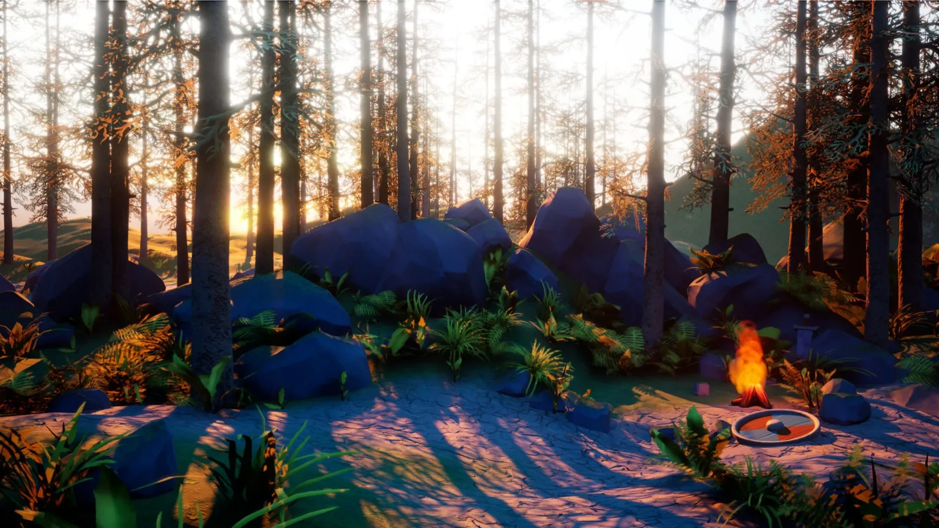 Stylized medieval forest environment