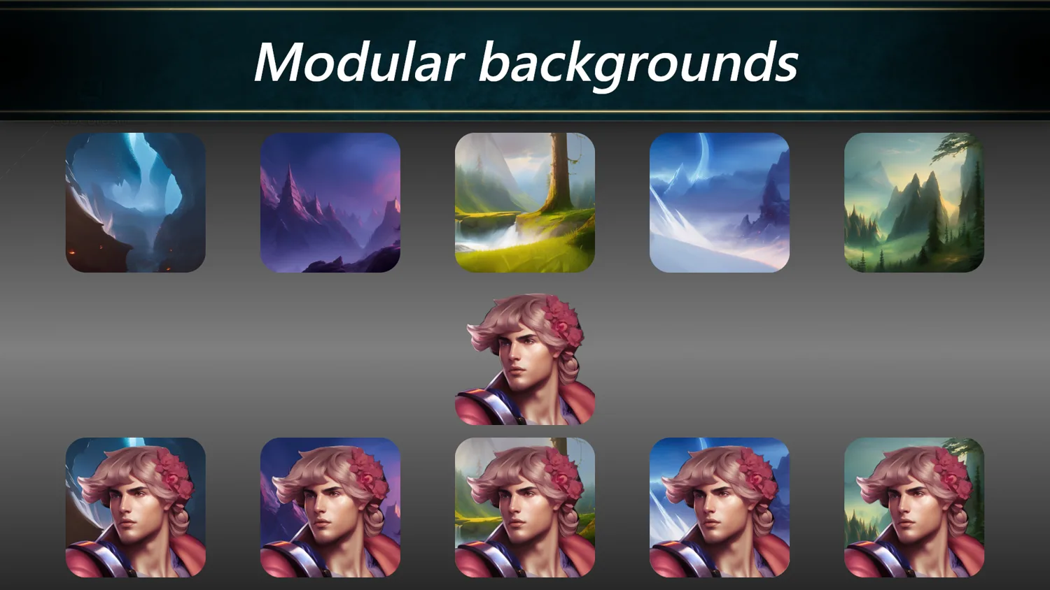 60+ Free Modular Character Portraits