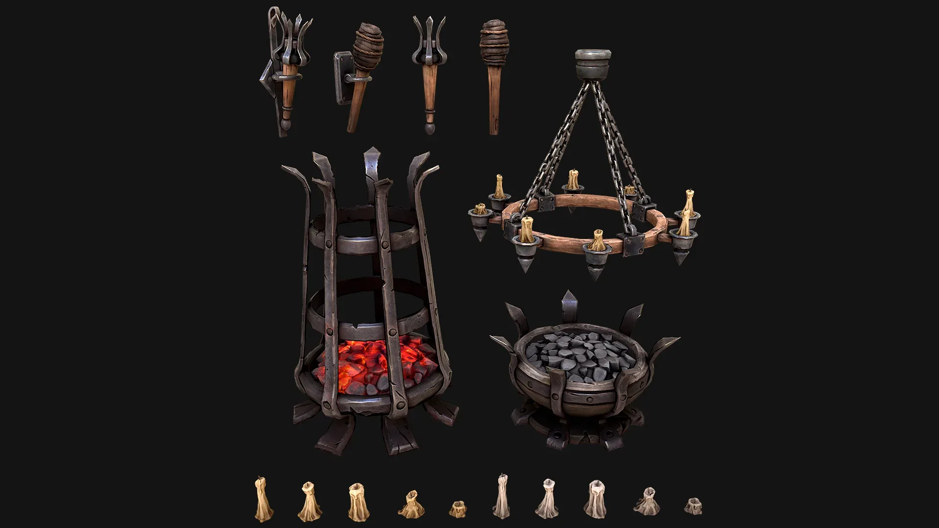 Medieval Prison Lighting Set