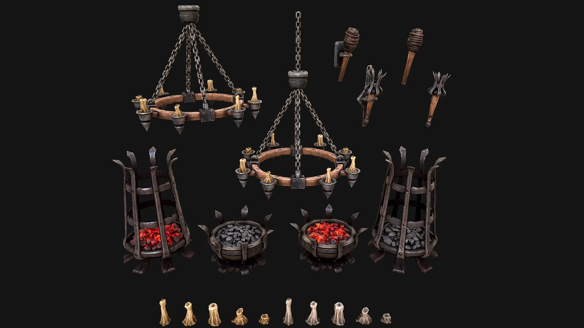 Medieval Prison Lighting Set