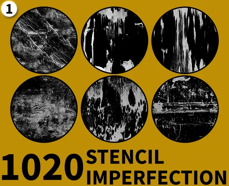 MEGA PACK --- 1020 High Quality Useful Stencil Imperfection (10 Categories) vol.1