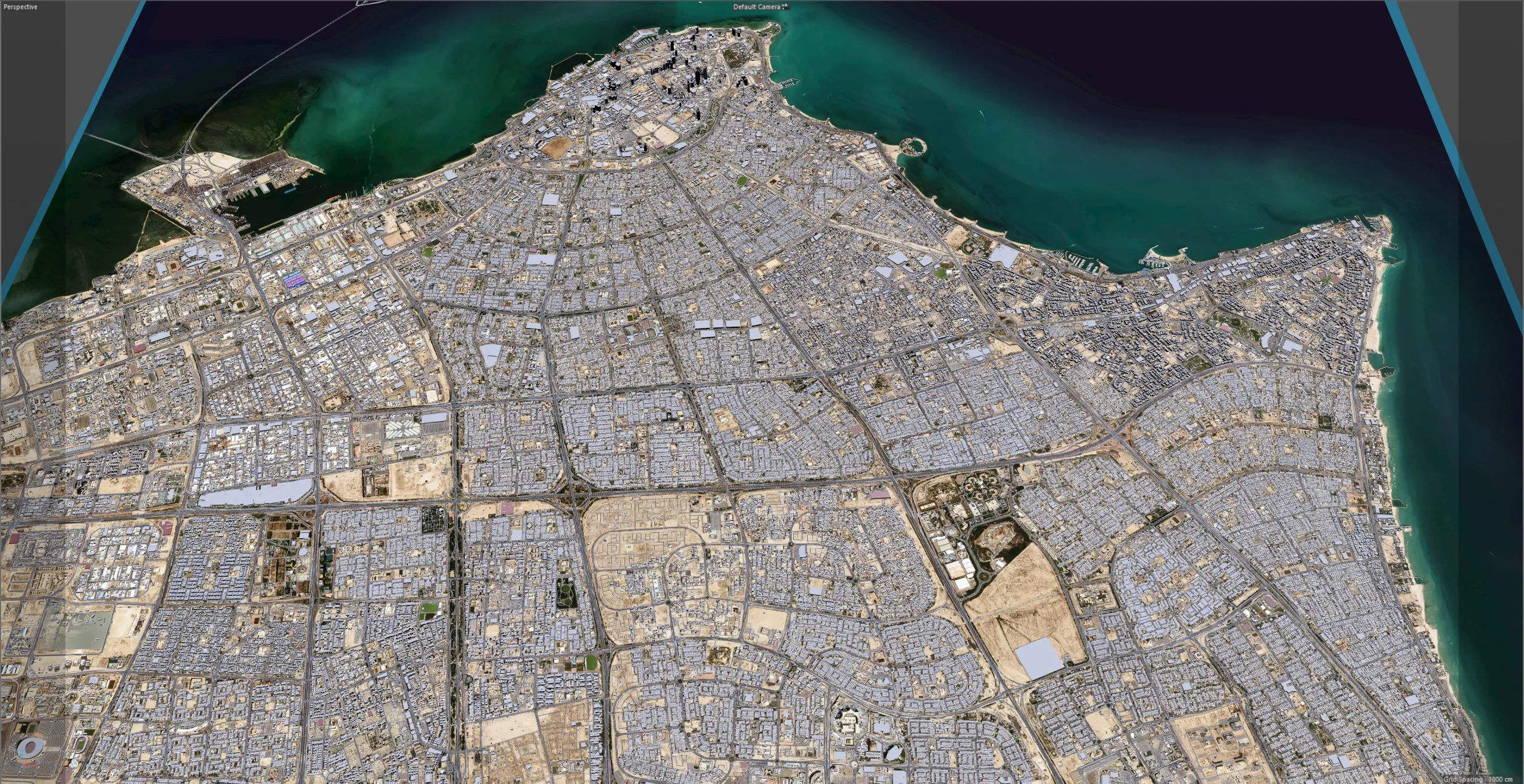 Kuwait Downtown City 3d model 25km