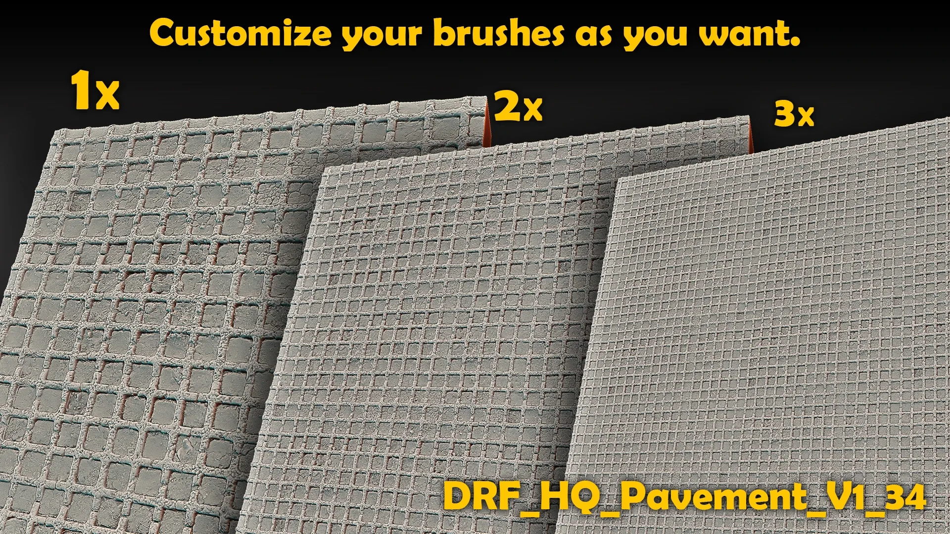 Ultra HQ Seamless Paving / Pavement Sculpt brushes + Alpha/Height Maps Set Vol.1