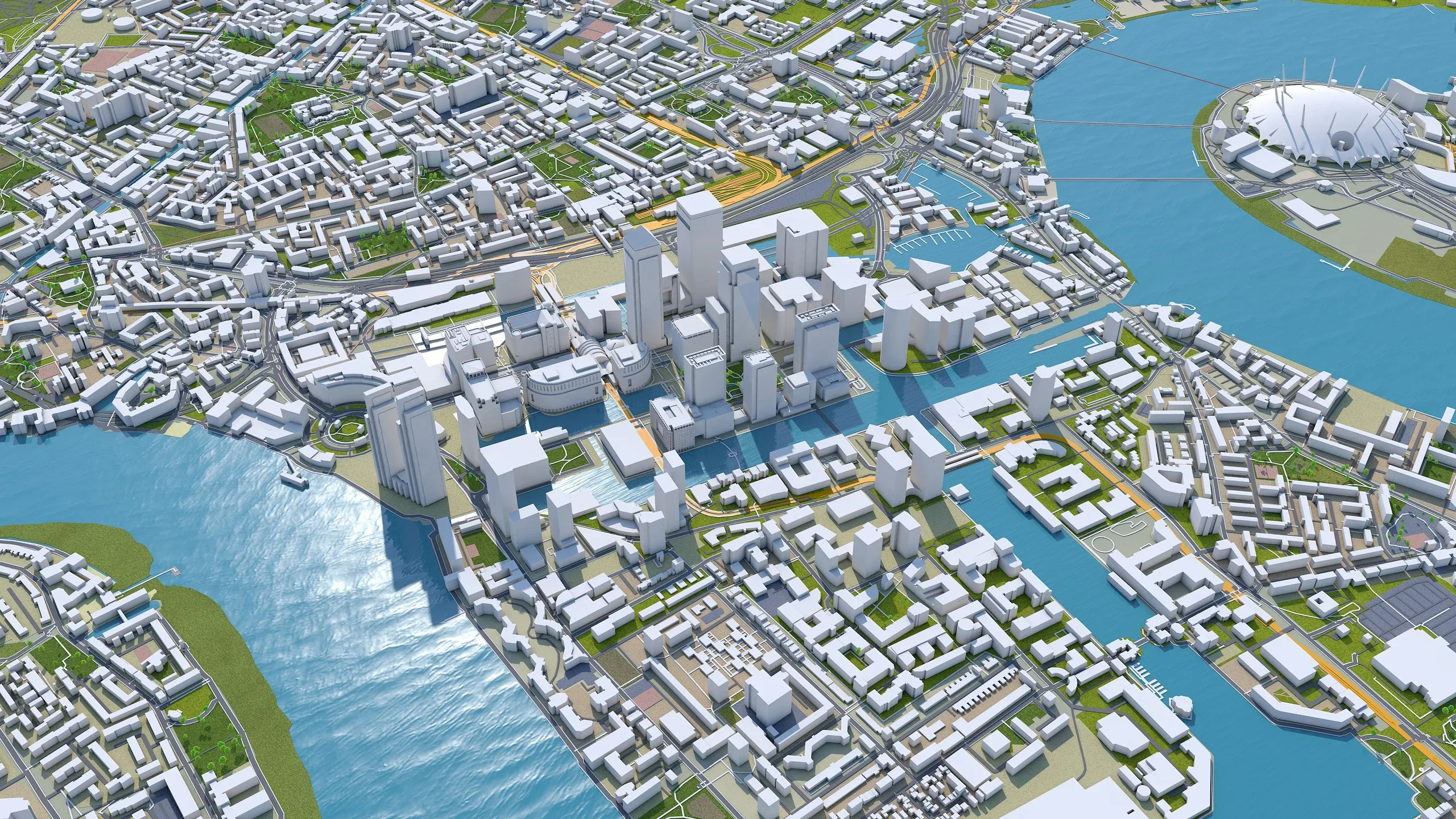 London City 3D Model 30km