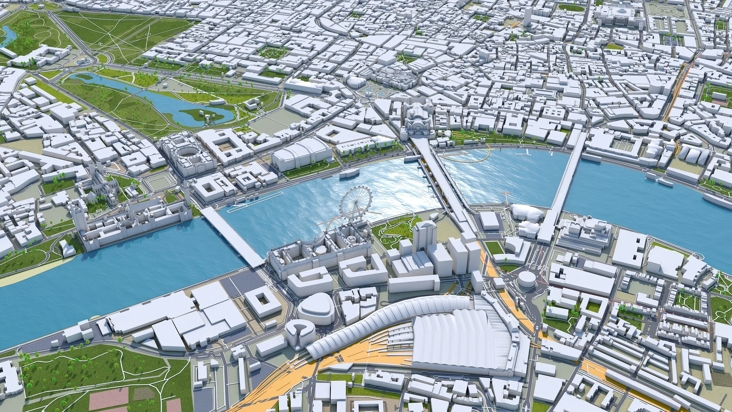 London City 3D Model 30km