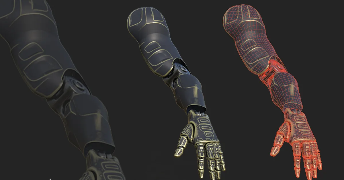 30 SCIFI ARMS with 4k Textures and UVS for ALL Softwares | .fbx .obj . ZPR .spp