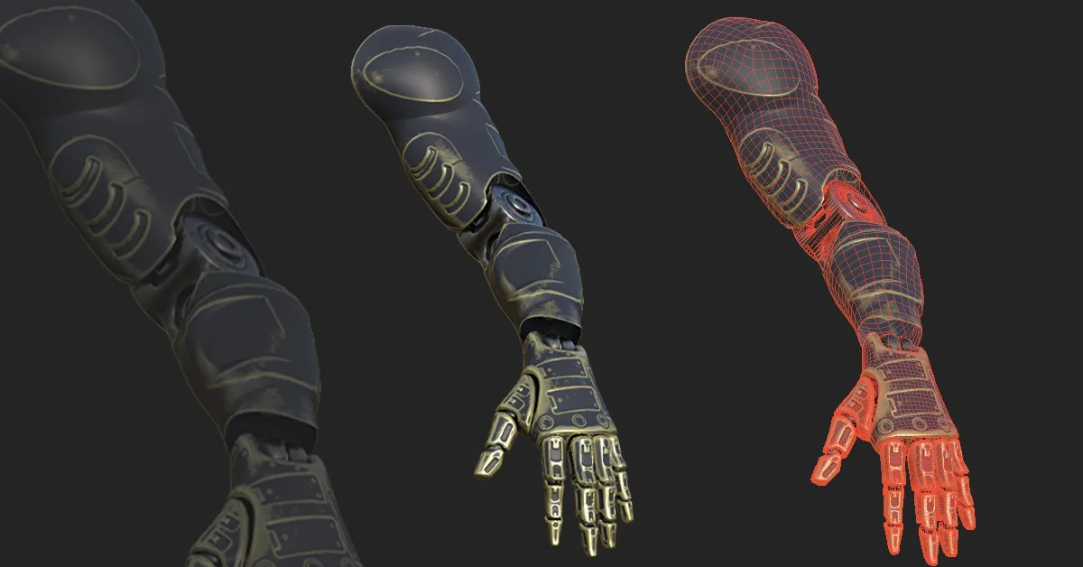 30 SCIFI ARMS with 4k Textures and UVS for ALL Softwares | .fbx .obj . ZPR .spp