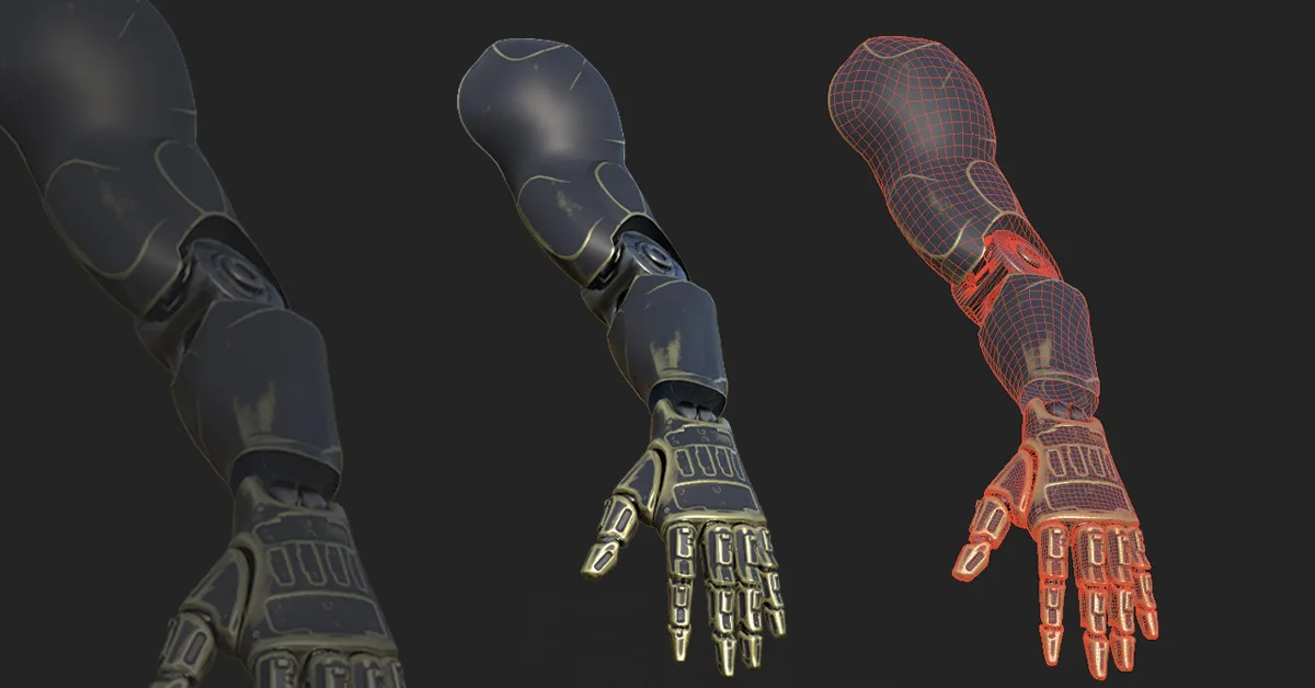30 SCIFI ARMS with 4k Textures and UVS for ALL Softwares | .fbx .obj . ZPR .spp