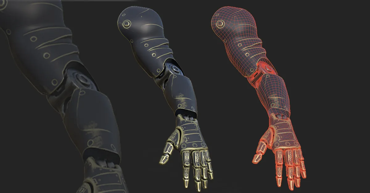 30 SCIFI ARMS with 4k Textures and UVS for ALL Softwares | .fbx .obj . ZPR .spp