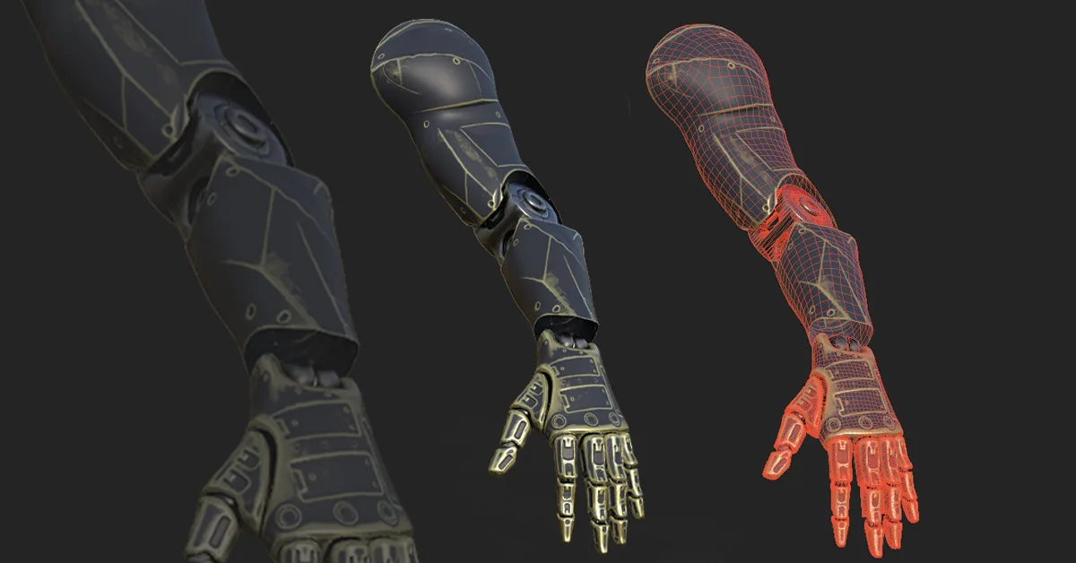 30 SCIFI ARMS with 4k Textures and UVS for ALL Softwares | .fbx .obj . ZPR .spp