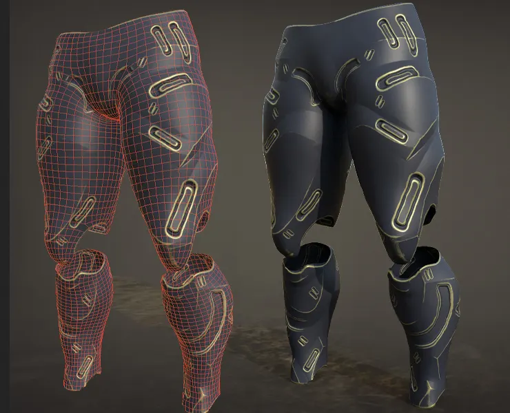 30 SCIFI LEGS with 4k Textures and UVS for ALL Softwares | .fbx .obj . ZPR .spp