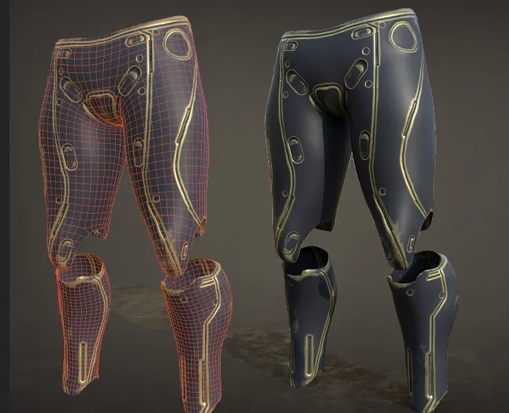 30 SCIFI LEGS with 4k Textures and UVS for ALL Softwares | .fbx .obj . ZPR .spp