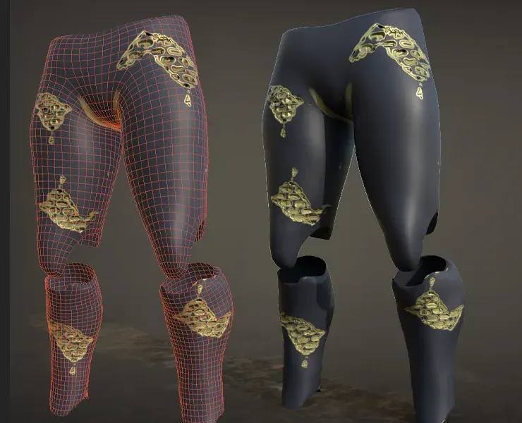 30 SCIFI LEGS with 4k Textures and UVS for ALL Softwares | .fbx .obj . ZPR .spp