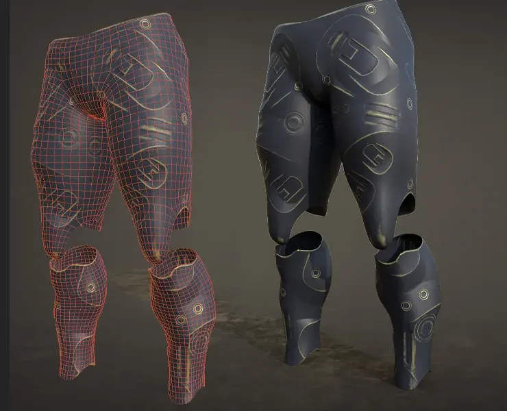 30 SCIFI LEGS with 4k Textures and UVS for ALL Softwares | .fbx .obj . ZPR .spp