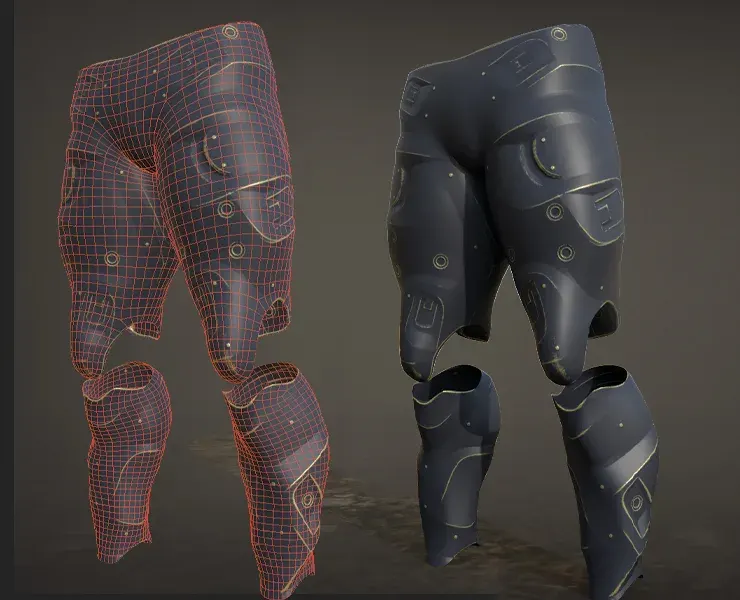 30 SCIFI LEGS with 4k Textures and UVS for ALL Softwares | .fbx .obj . ZPR .spp