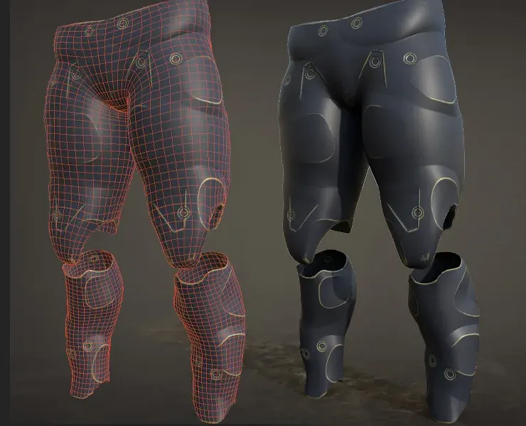 30 SCIFI LEGS with 4k Textures and UVS for ALL Softwares | .fbx .obj . ZPR .spp