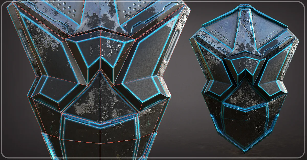 20 SCIFI SHIELDS with 4k Textures and UVS for ALL Softwares | .fbx .obj . ZPR .spp