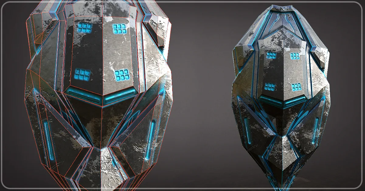 20 SCIFI SHIELDS with 4k Textures and UVS for ALL Softwares | .fbx .obj . ZPR .spp