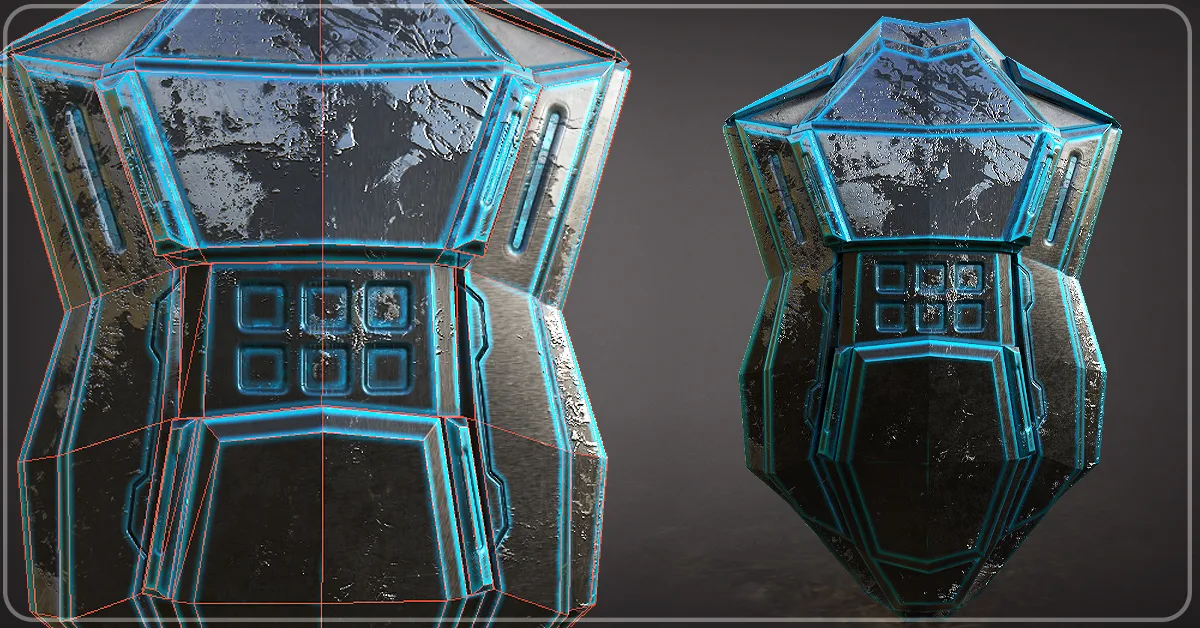 50% OFF! 20 SCIFI SHIELDS with 4k Textures and UVS for ALL Softwares | .fbx .obj . ZPR .spp