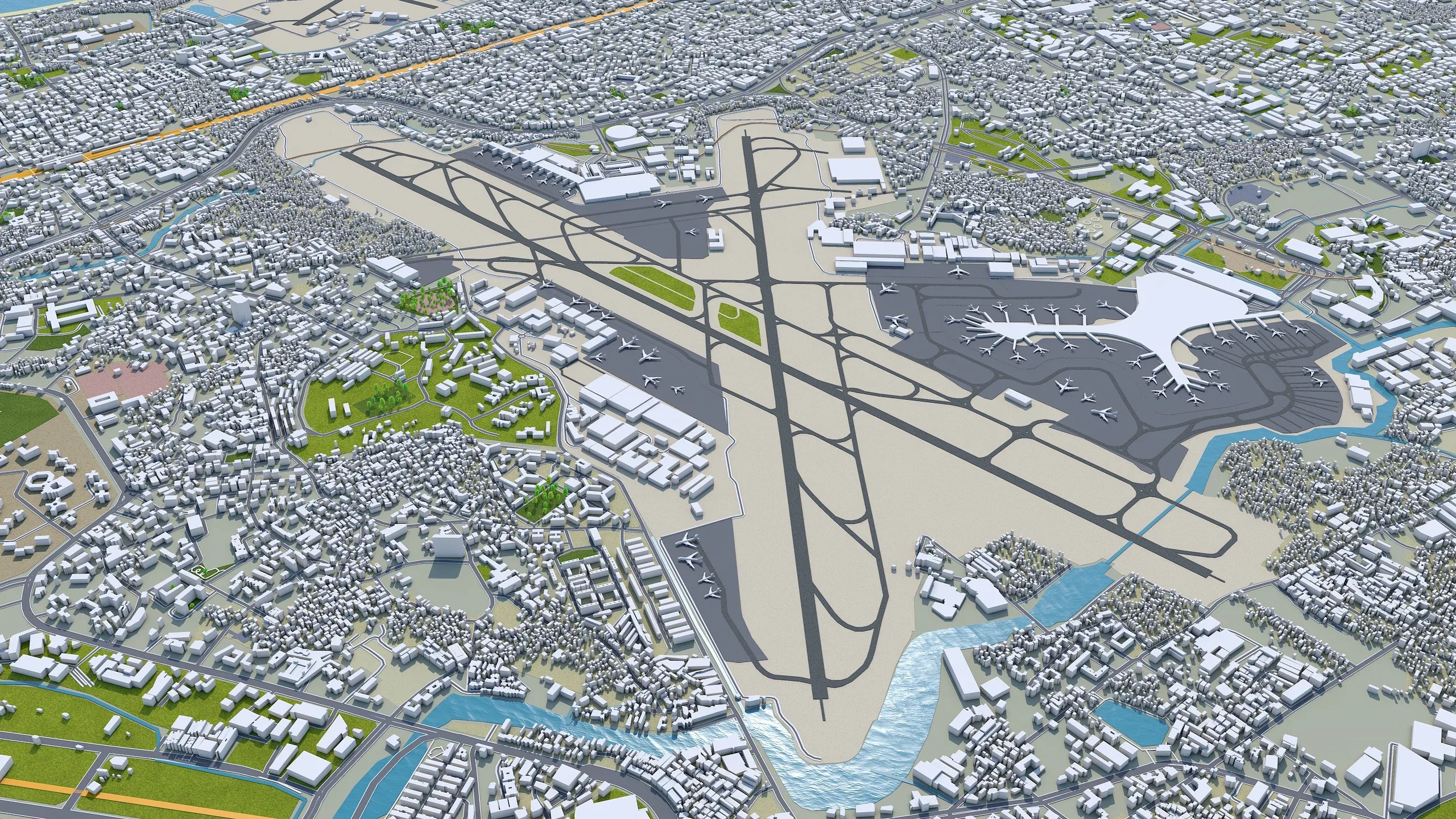 Mumbai City India 3D Model 50km