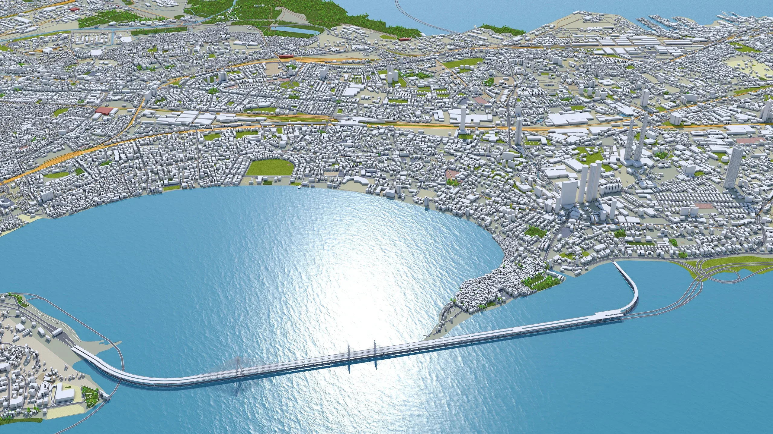 Mumbai City India 3D Model 50km