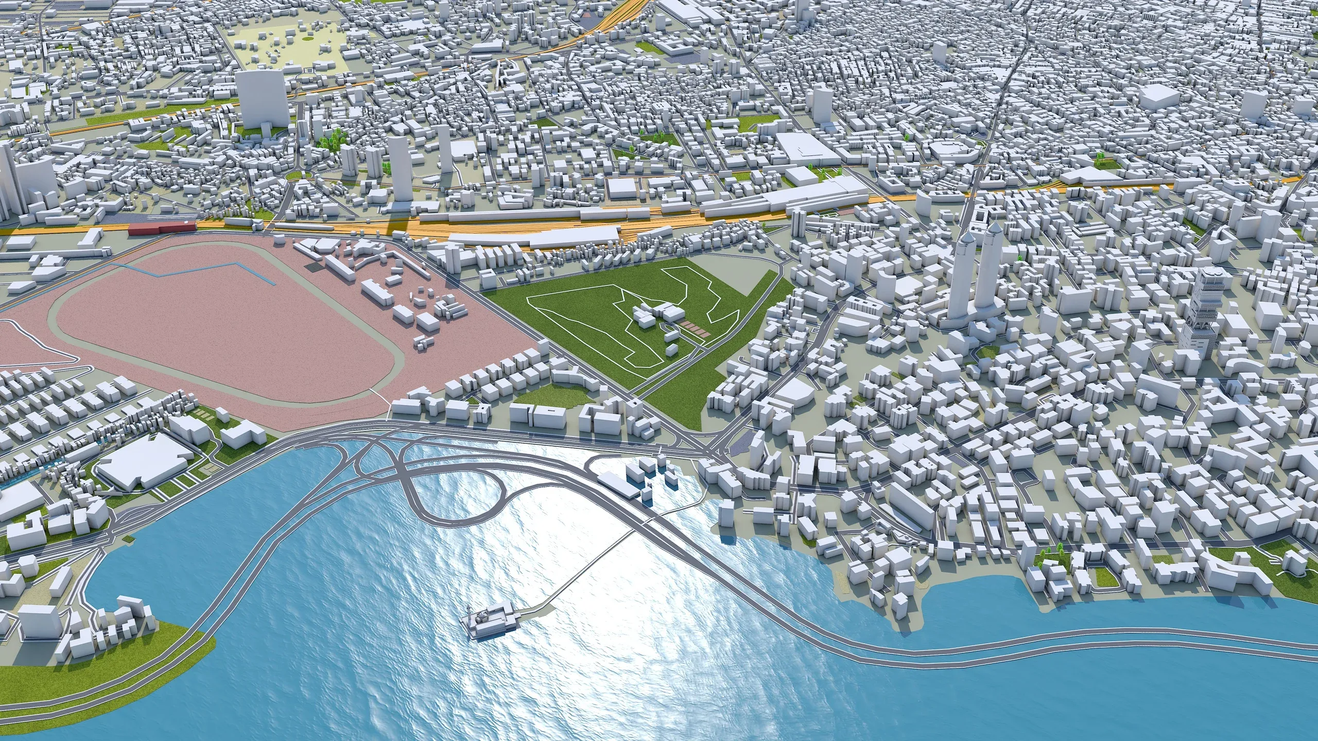 Mumbai City India 3D Model 50km