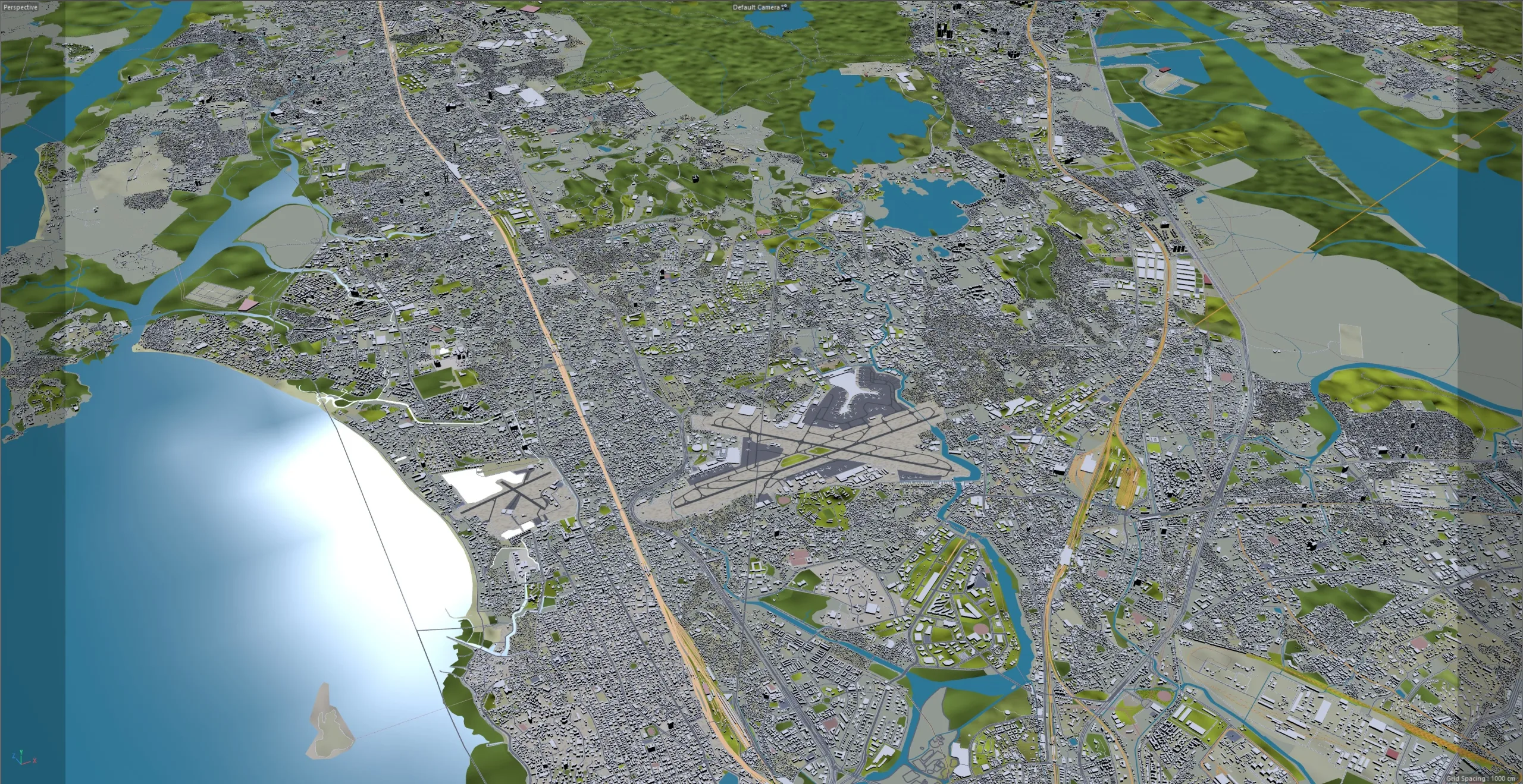 Mumbai City India 3D Model 50km