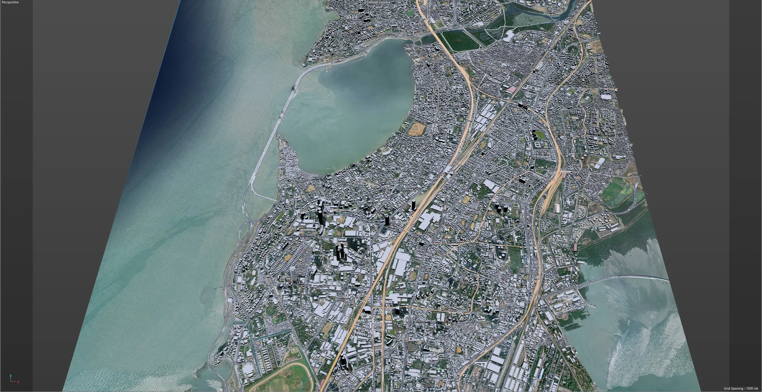 Mumbai Downtown City India 3D Model 8km