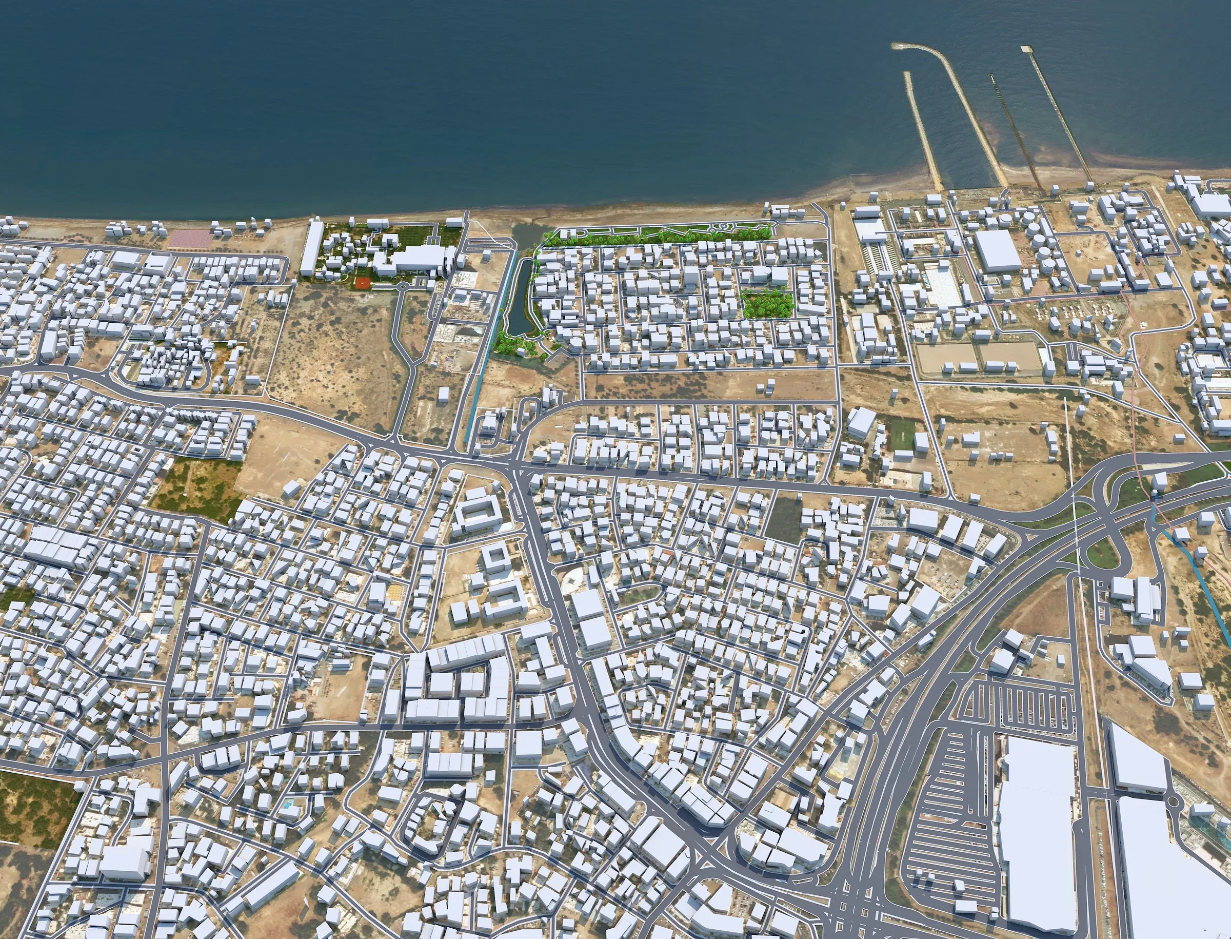 Muscat City Oman 3D Model 60KM