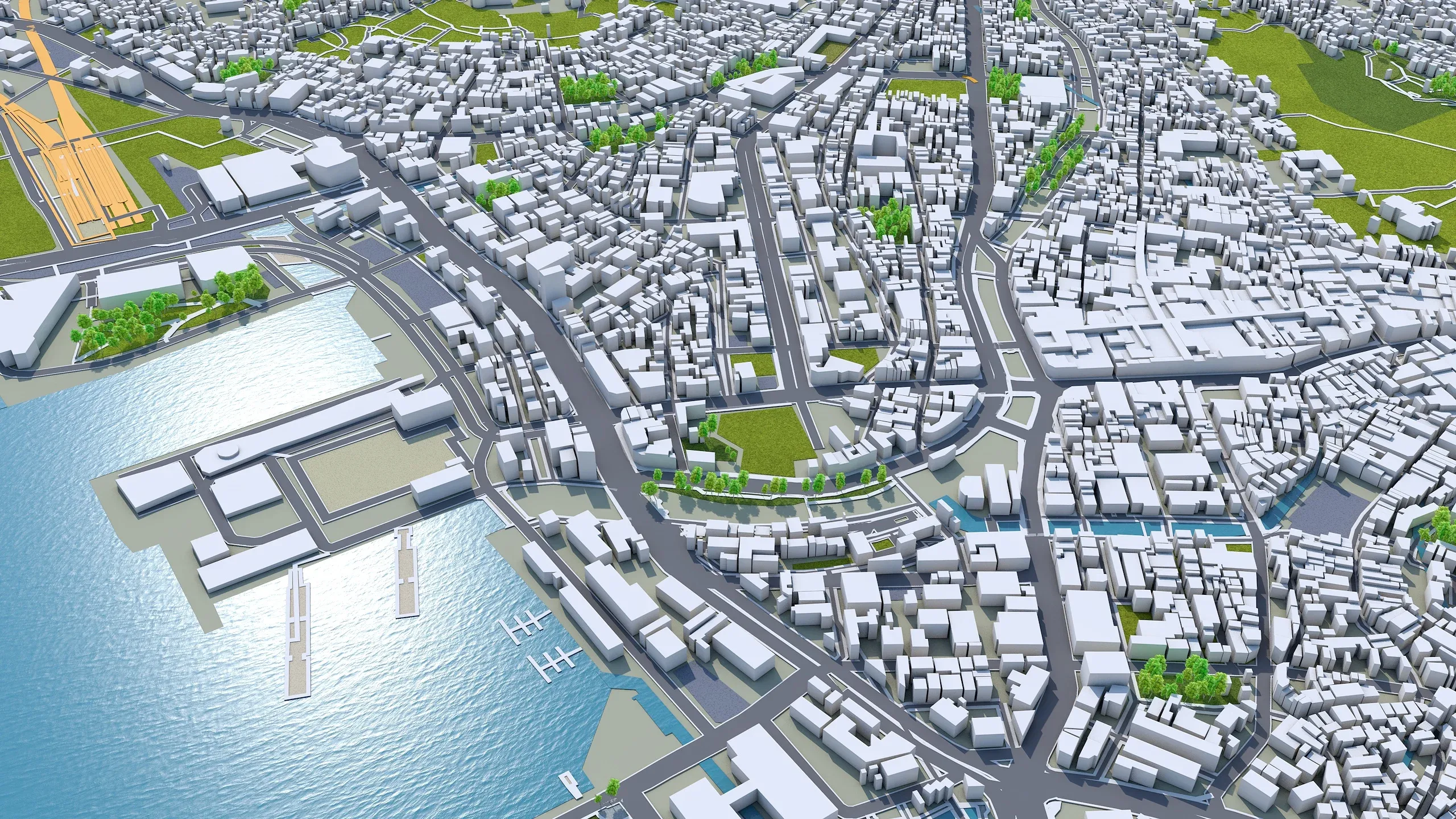 Nagasaki City Japan 3D Model 60KM