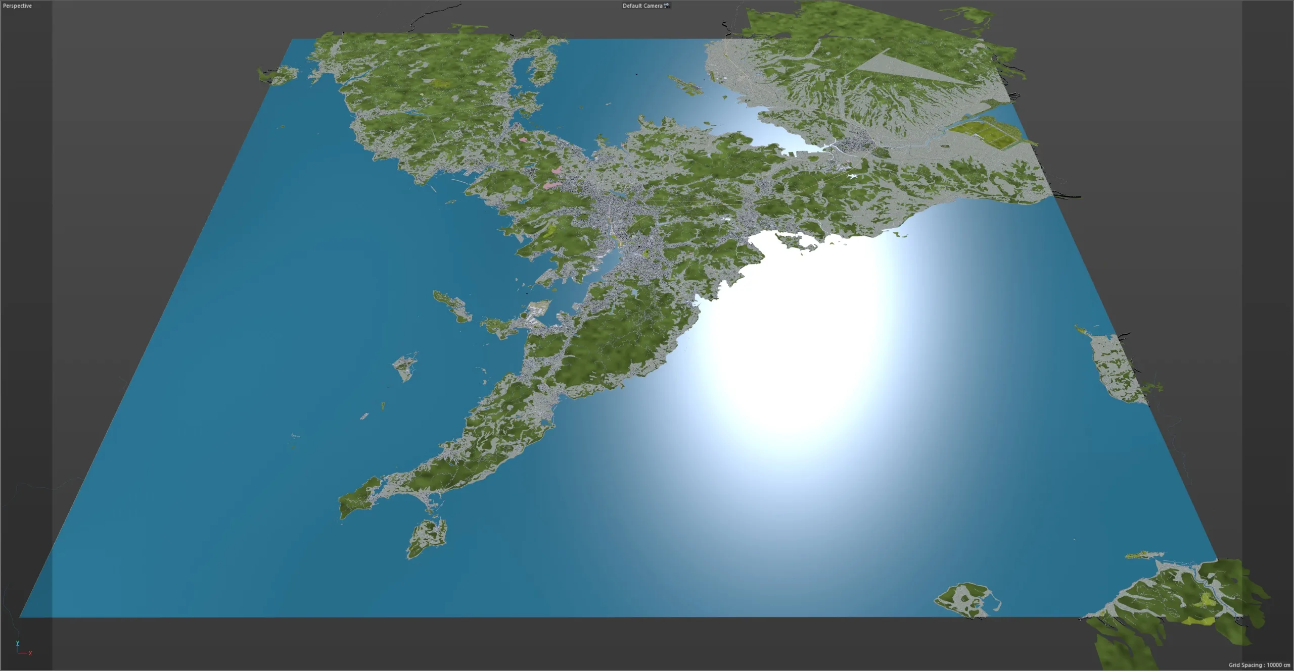 Nagasaki City Japan 3D Model 60KM