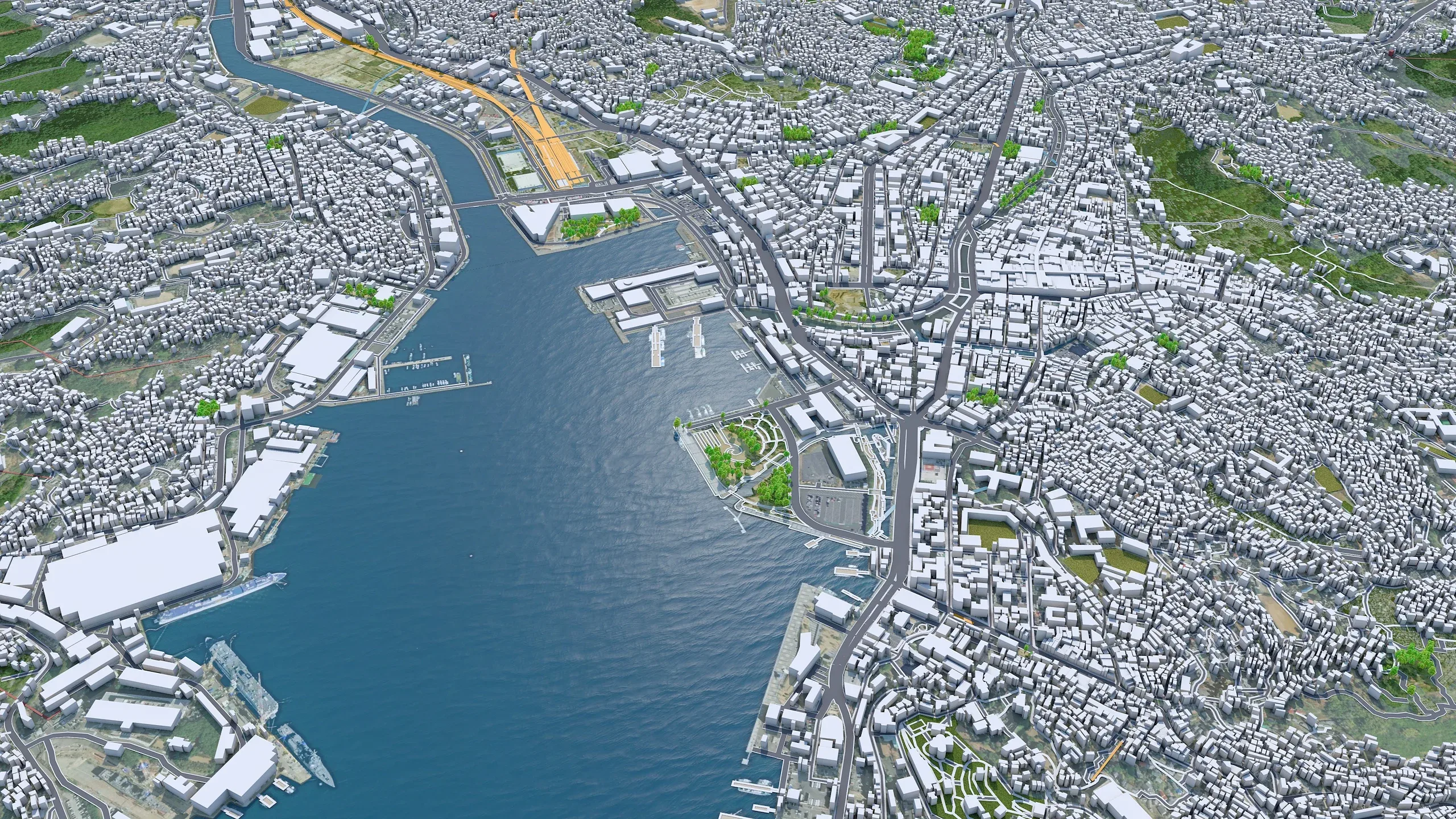 Nagasaki City Japan 3D Model 60KM